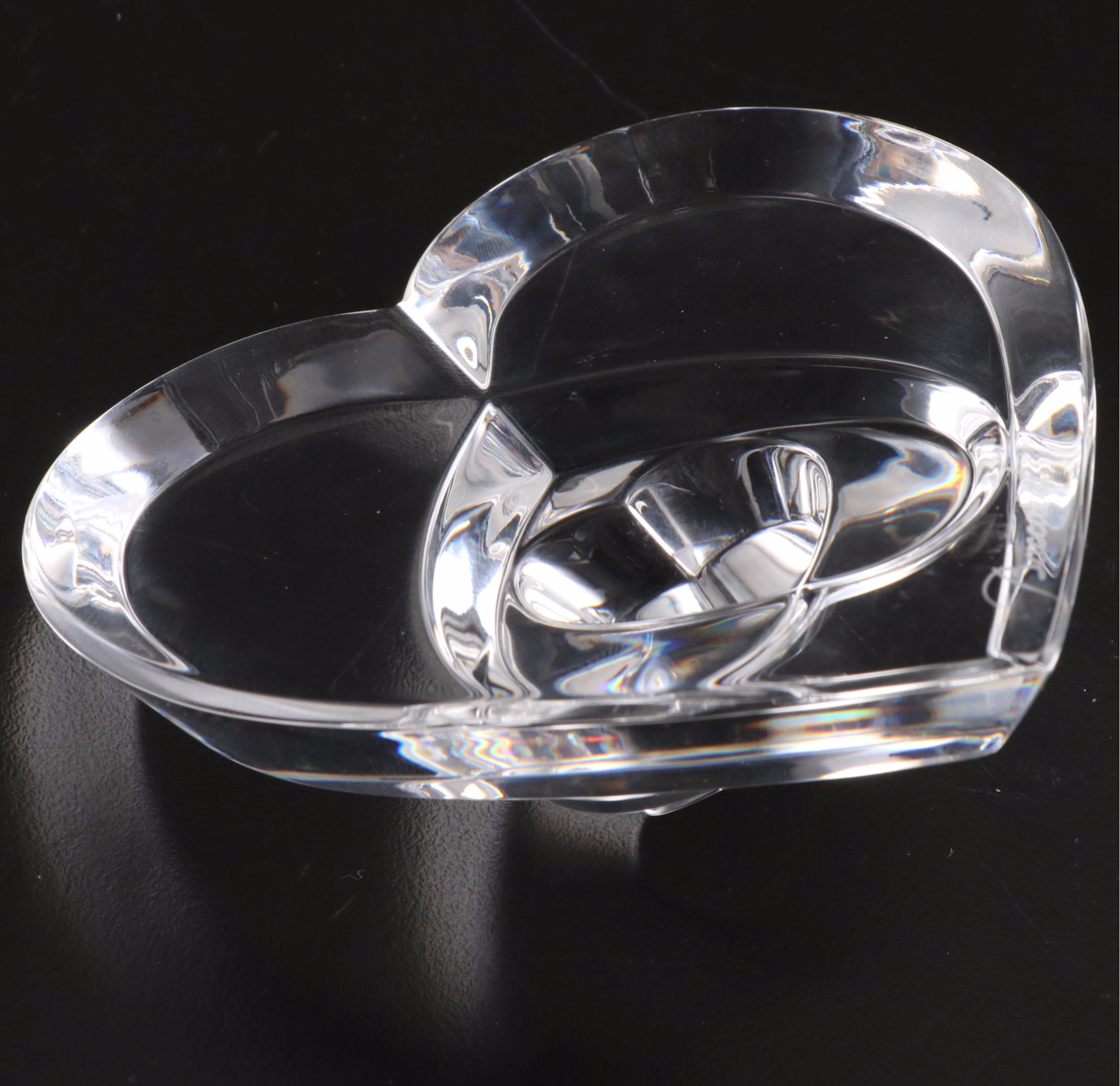 Baccarat "Angel with Arms Folded" Figurine and "Three Hearts" Paperweight