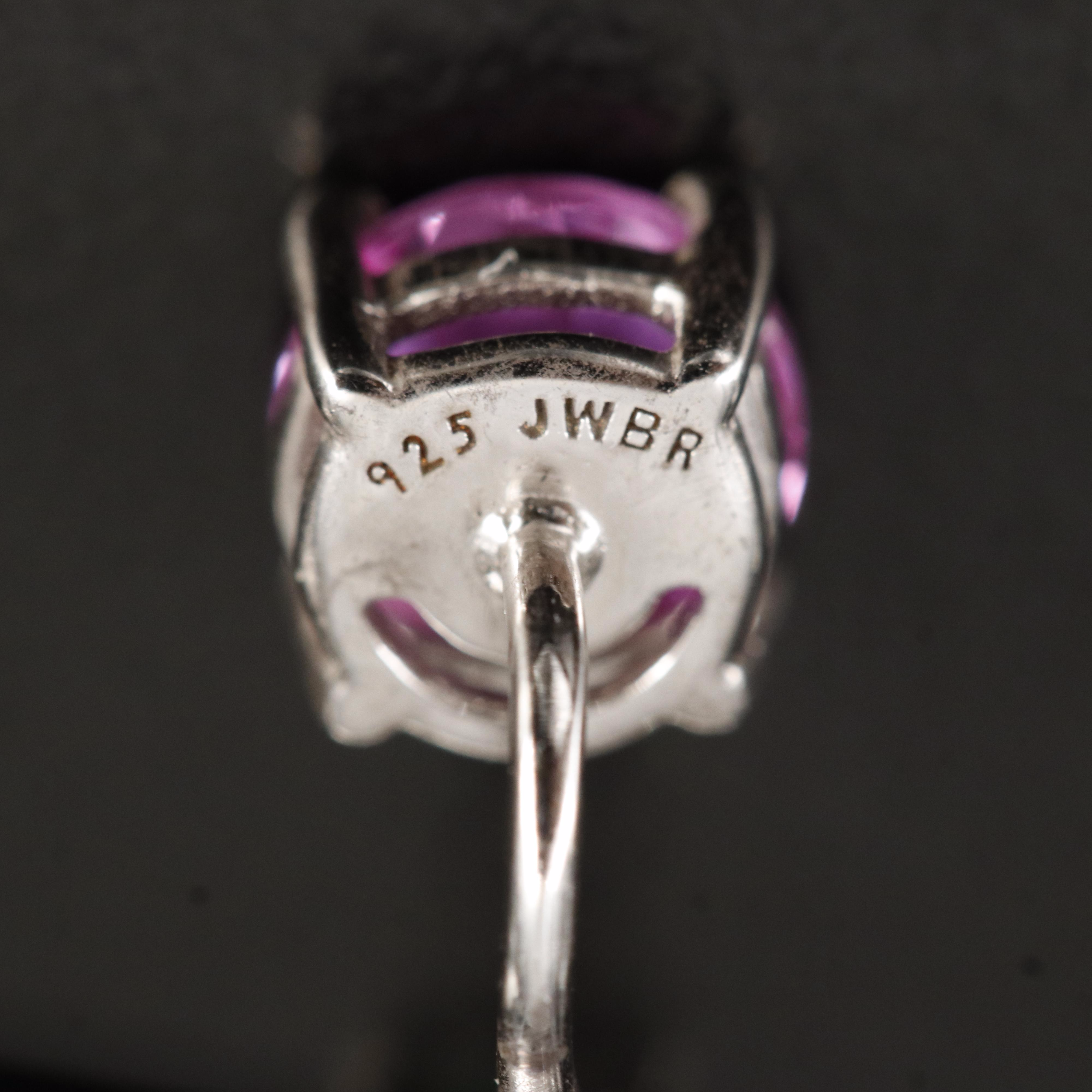 Opal Stud Earrings with Sterling Pink Sapphire Enhancers