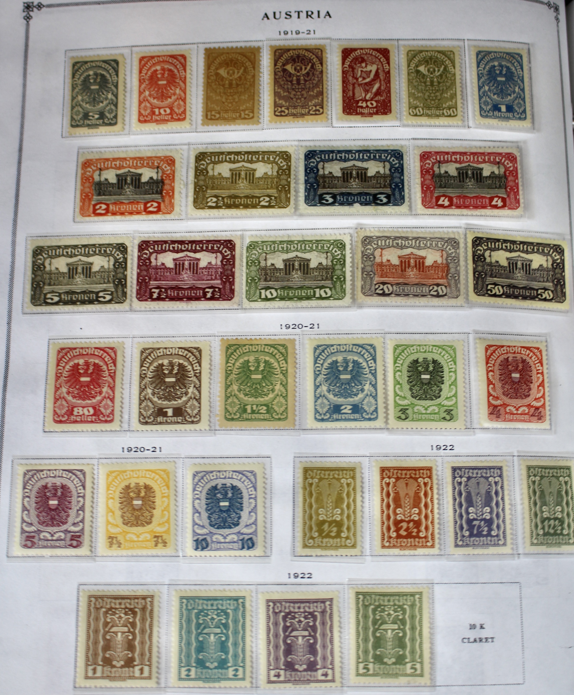 Scott's International Postage Stamp Album 1840-1949, Abyssinia through France