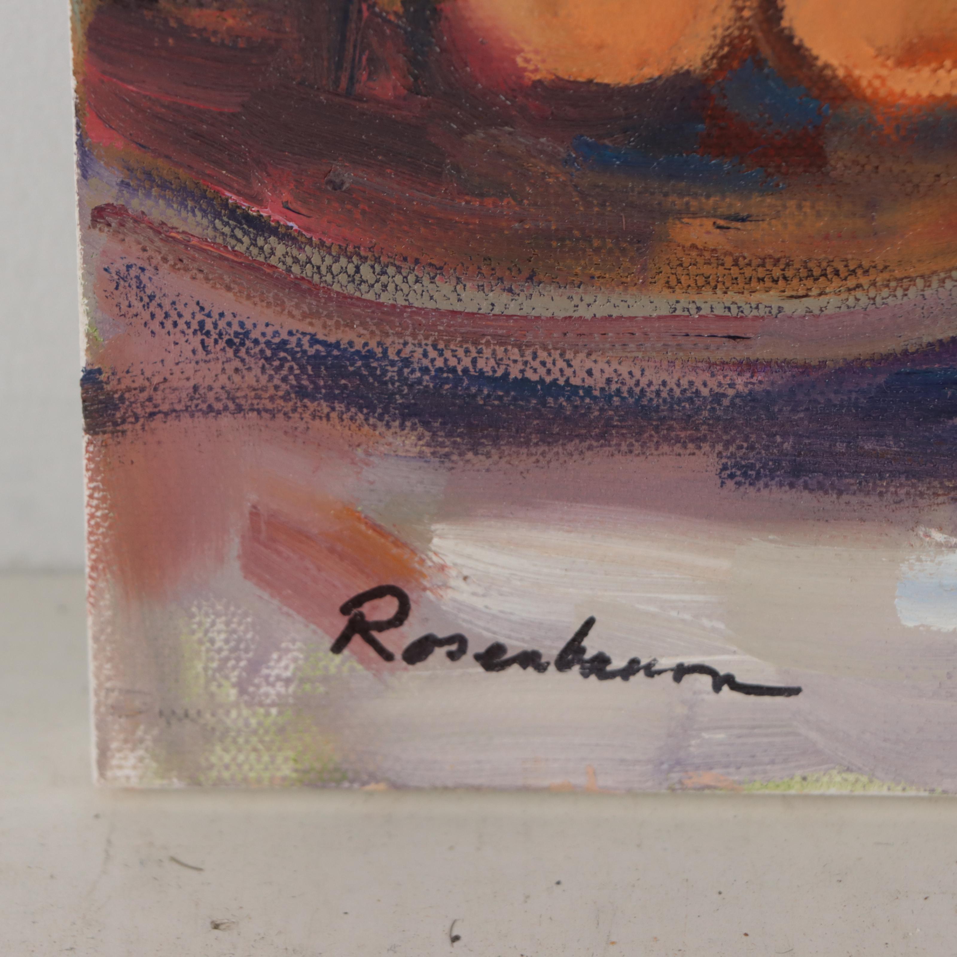 Sally Rosenbaum Oil Painting of Seated Figure, 21st Century