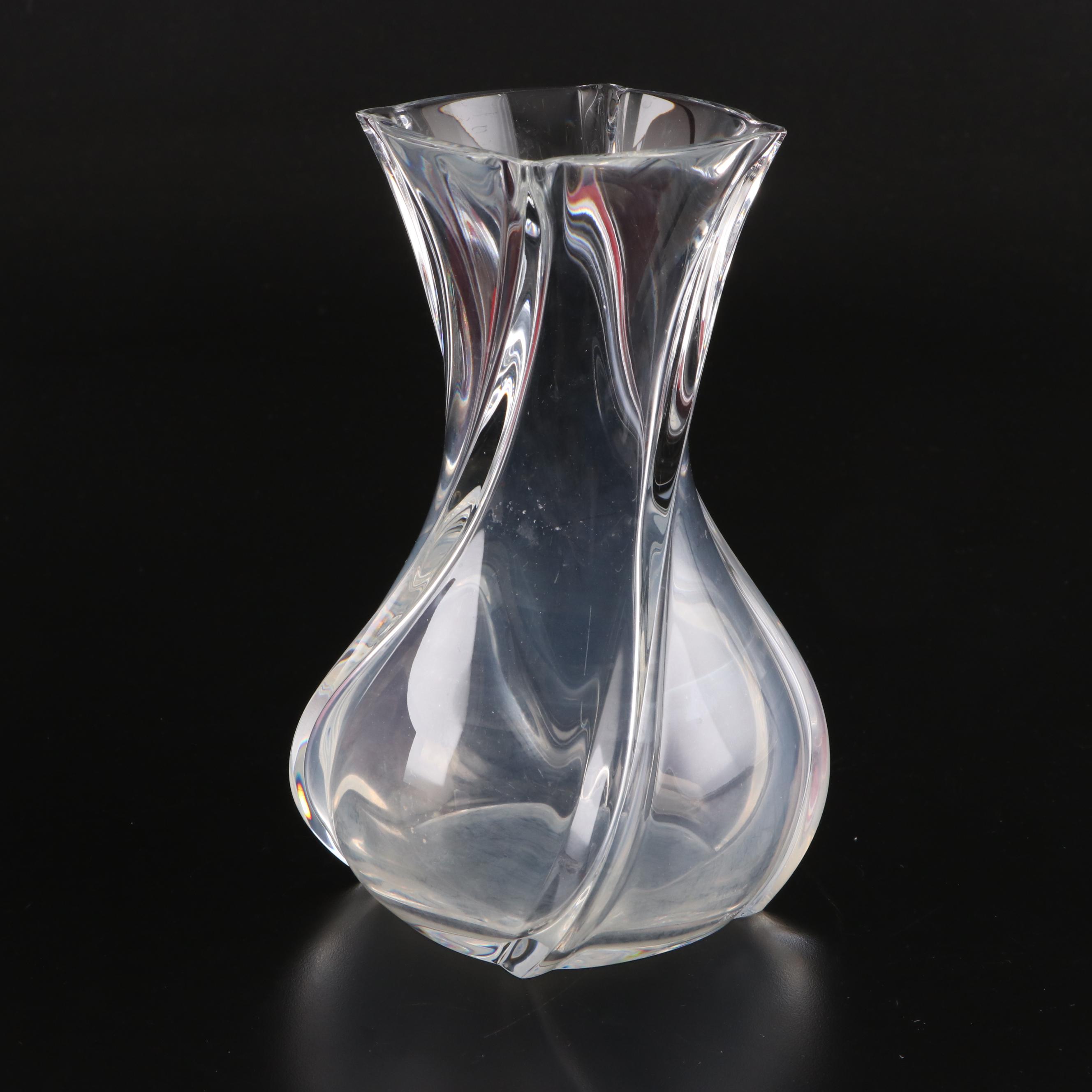 Baccarat Crystal "Serpentin" Vase