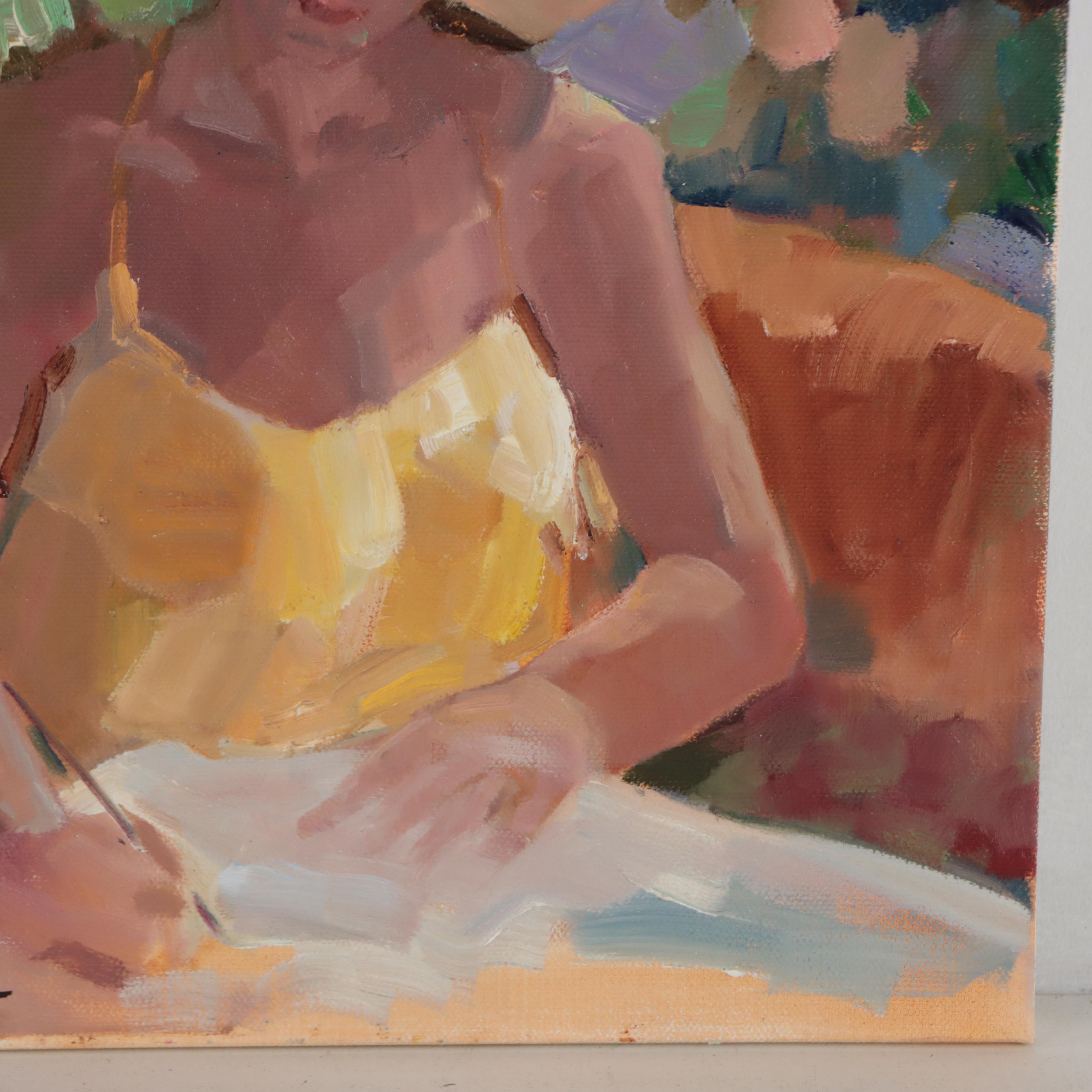 Sally Rosenbaum Figural Oil Painting, 21st Century