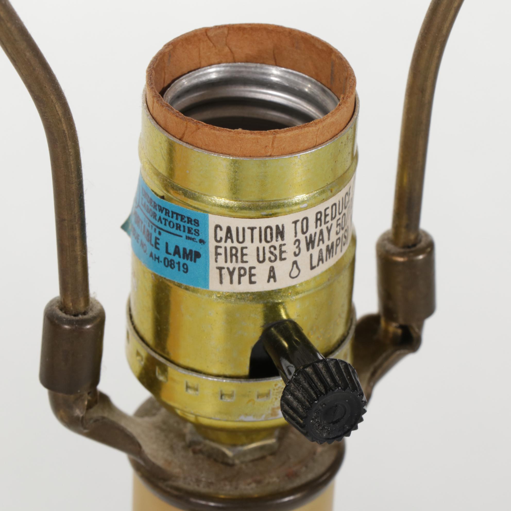 Brass Table Lamps With Carved Wooden Wall Plaques, Brass Bells and More