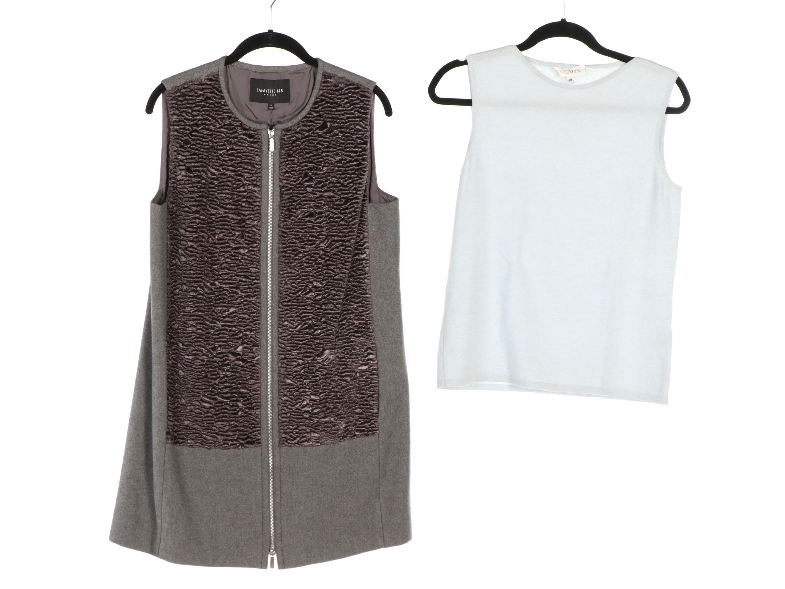 Escada Tweed Skirt Suit with St. John, Armani Collezioni, and More Separates