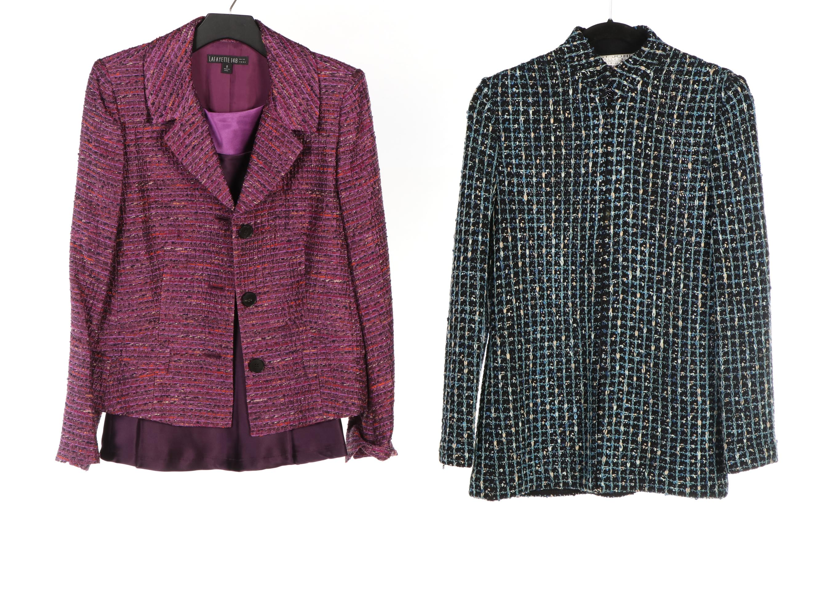 Escada Tweed Skirt Suit with St. John, Armani Collezioni, and More Separates