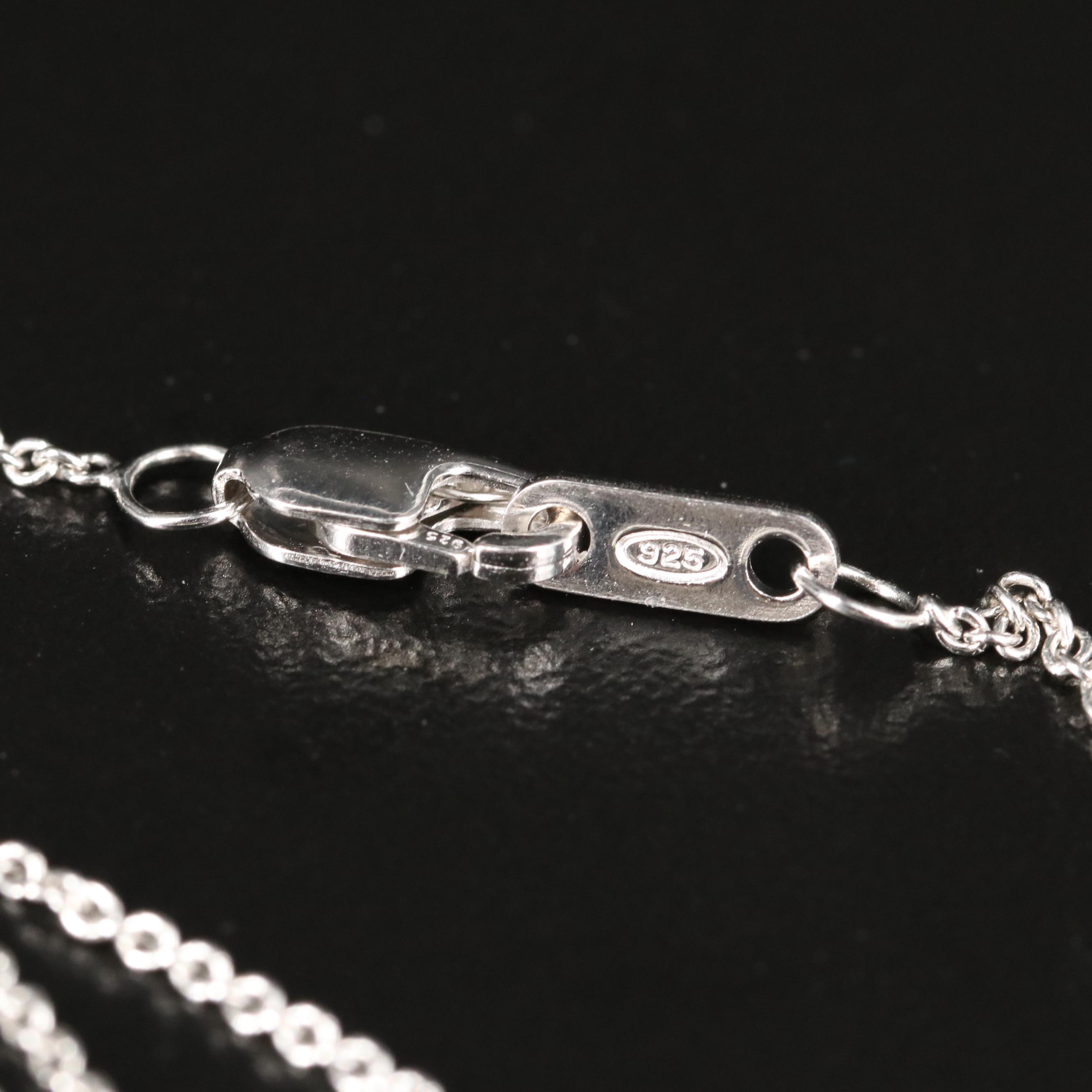 Sterling Peridot Pendant Necklace