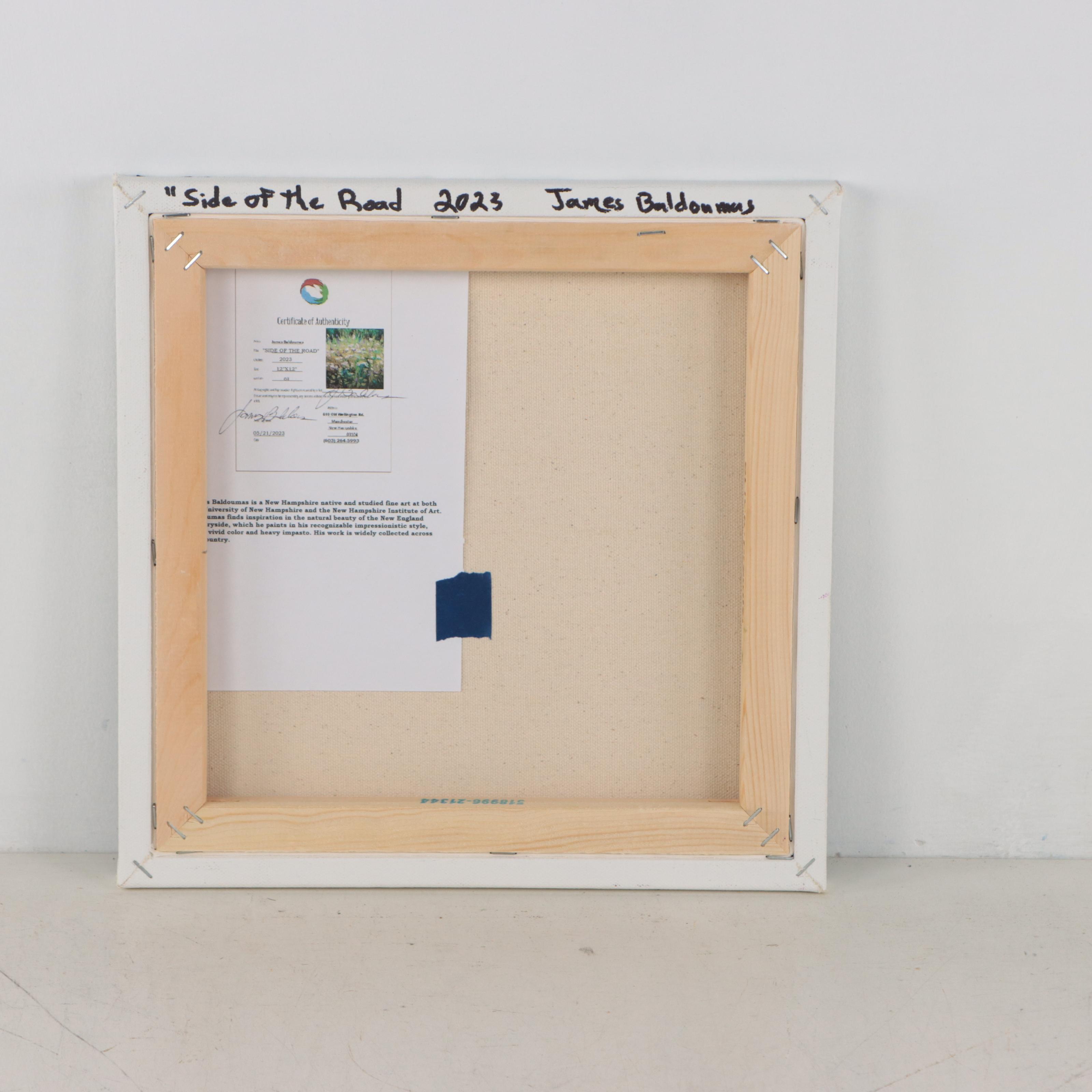 James Baldoumas Oil Painting "Side of the Road," 2023