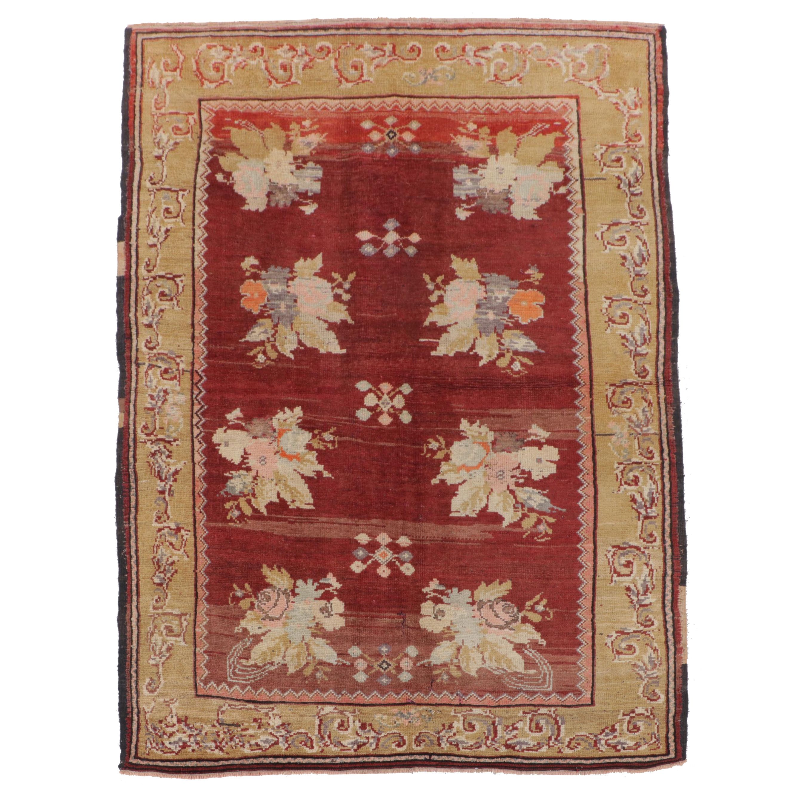 5' x 7'1 Hand-Knotted Turkish Karabağ Area Rug