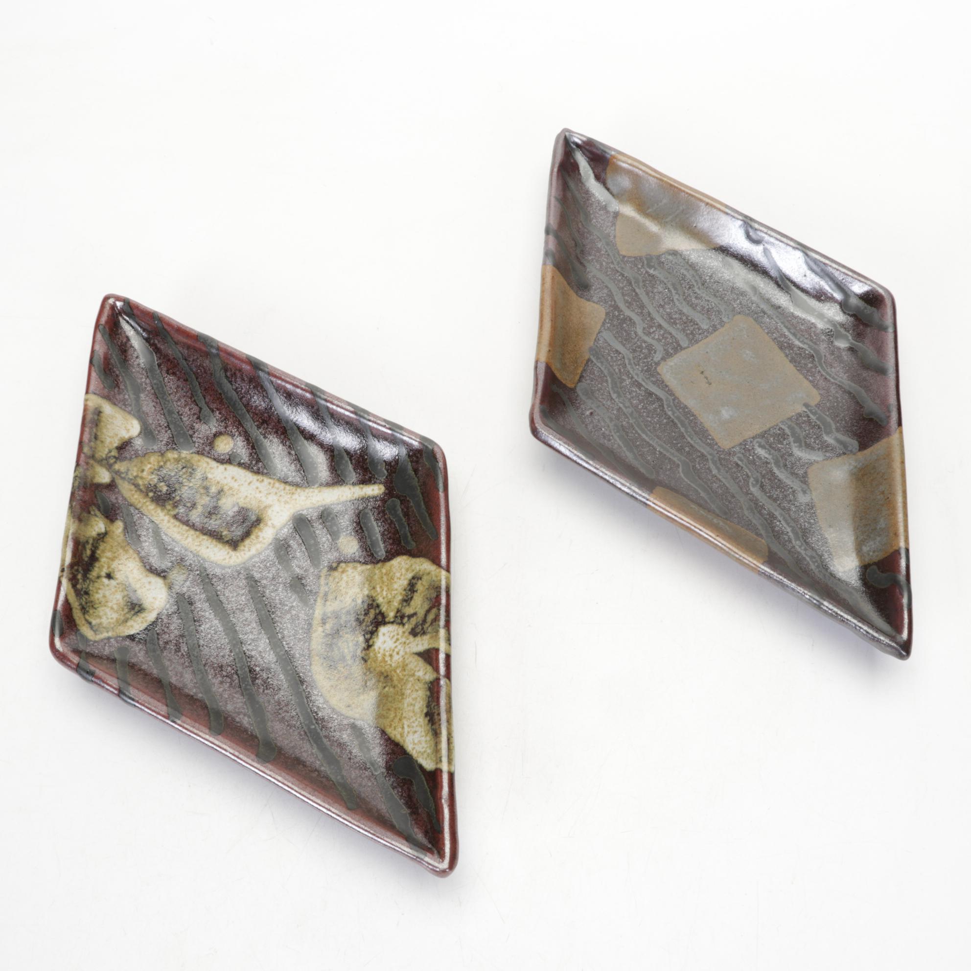 Art Pottery Platter and Plates