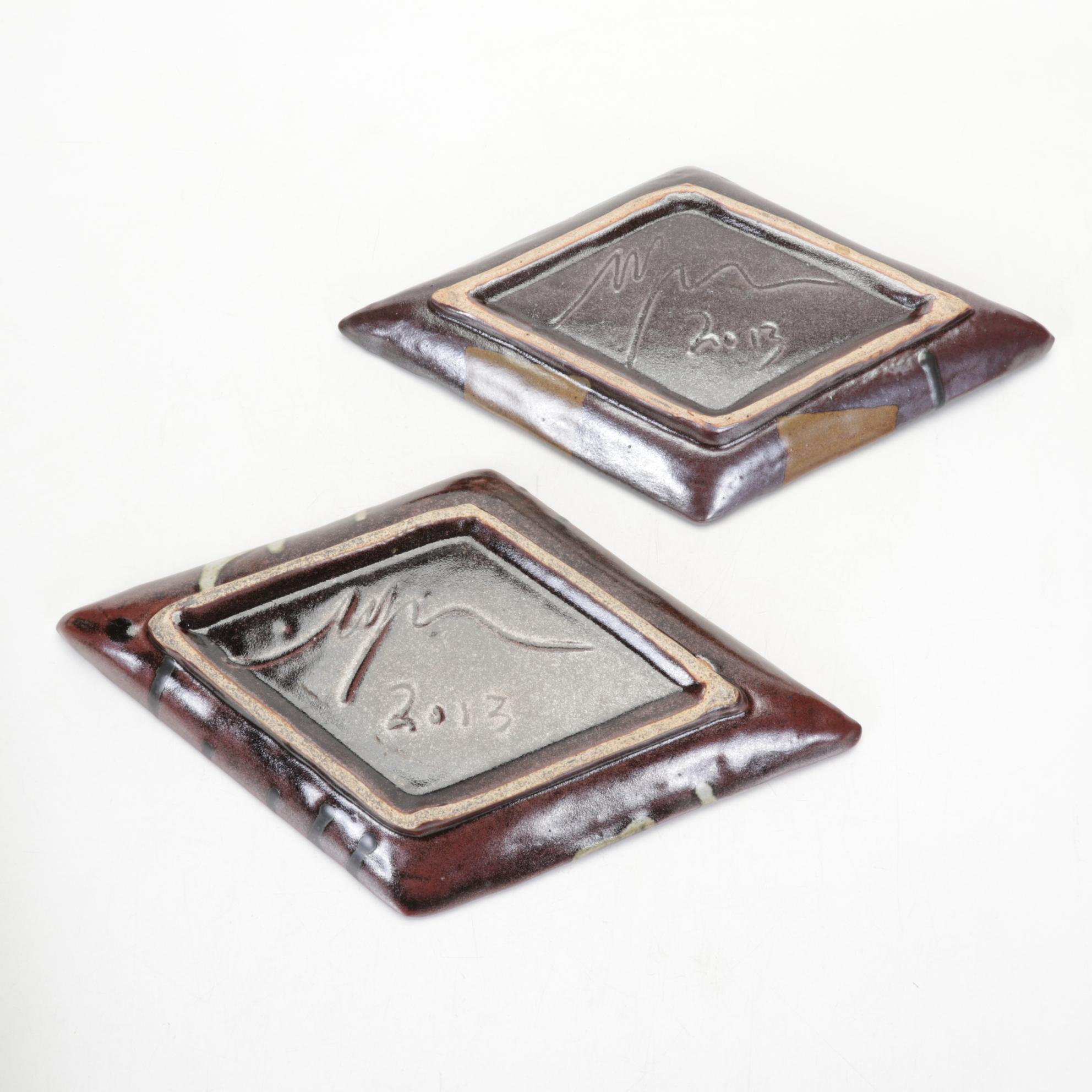 Art Pottery Platter and Plates