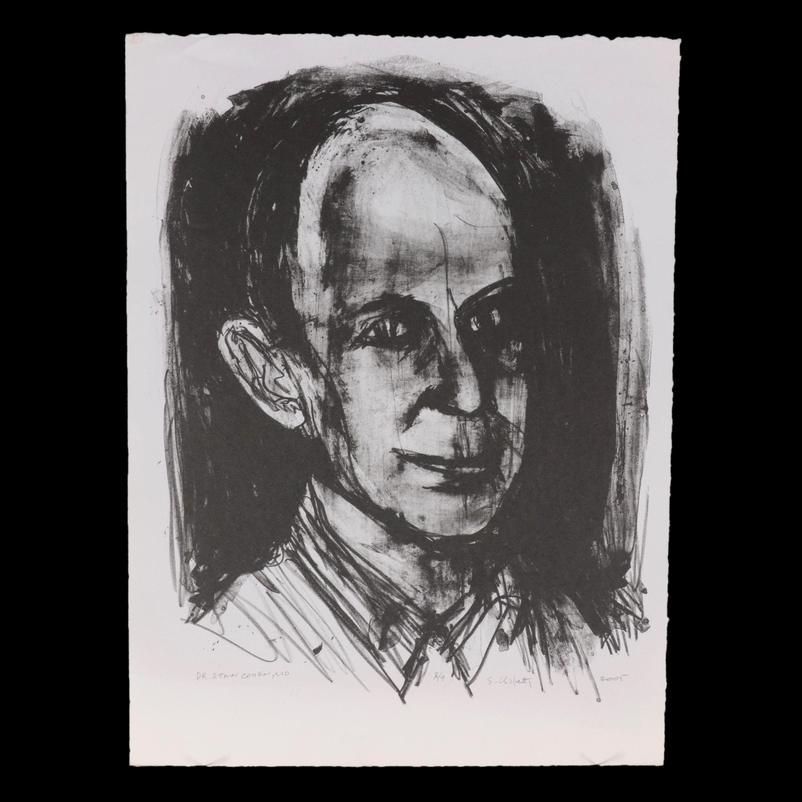 Sidney Chafetz Lithograph "Dr. Stan Cohen, MD," 2005
