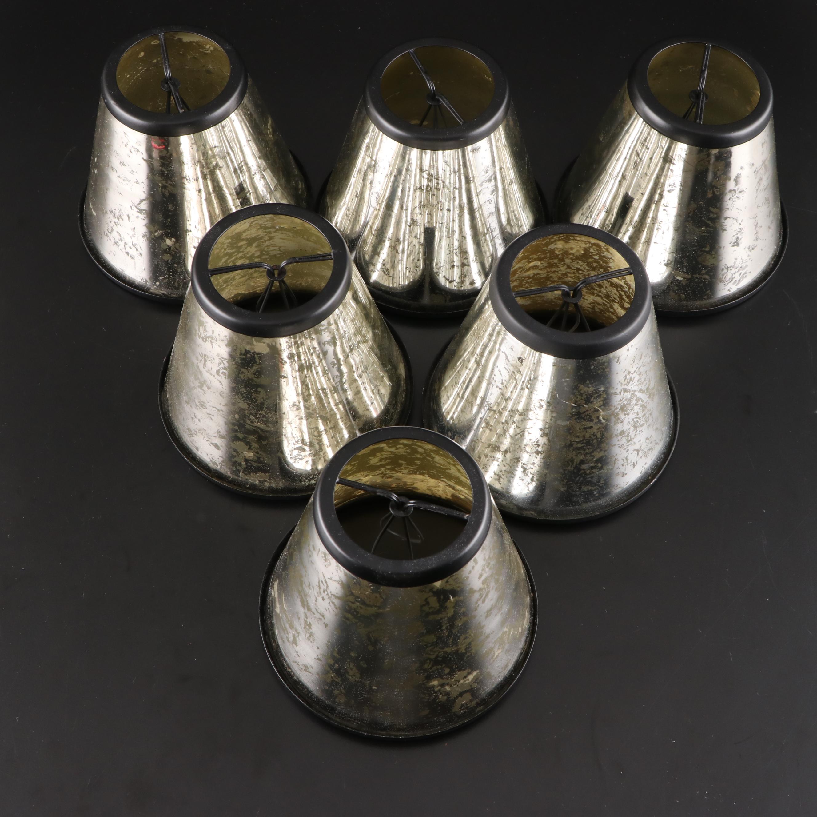 Mercury Glass Chandelier Clip-On Lamp Shades