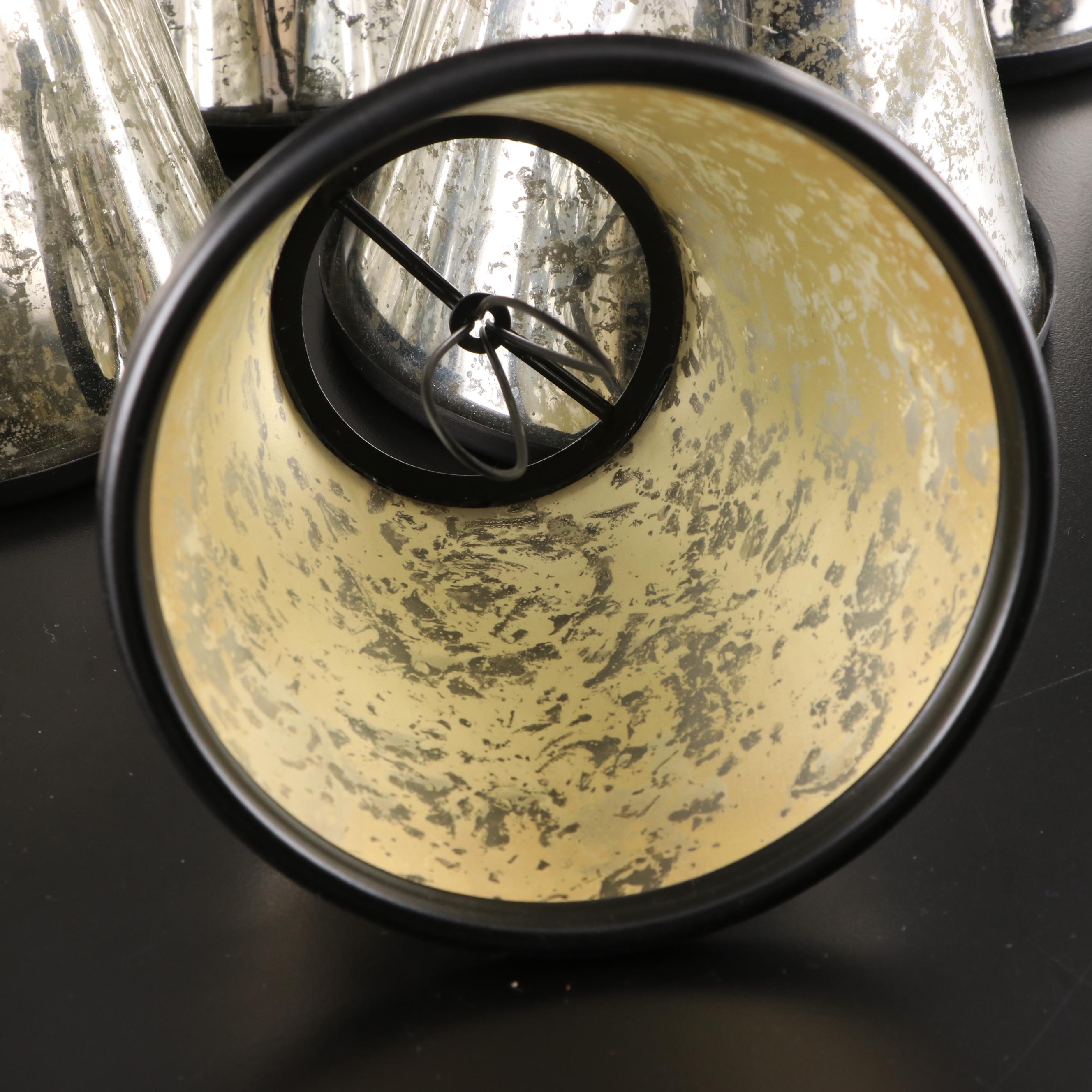 Mercury Glass Chandelier Clip-On Lamp Shades