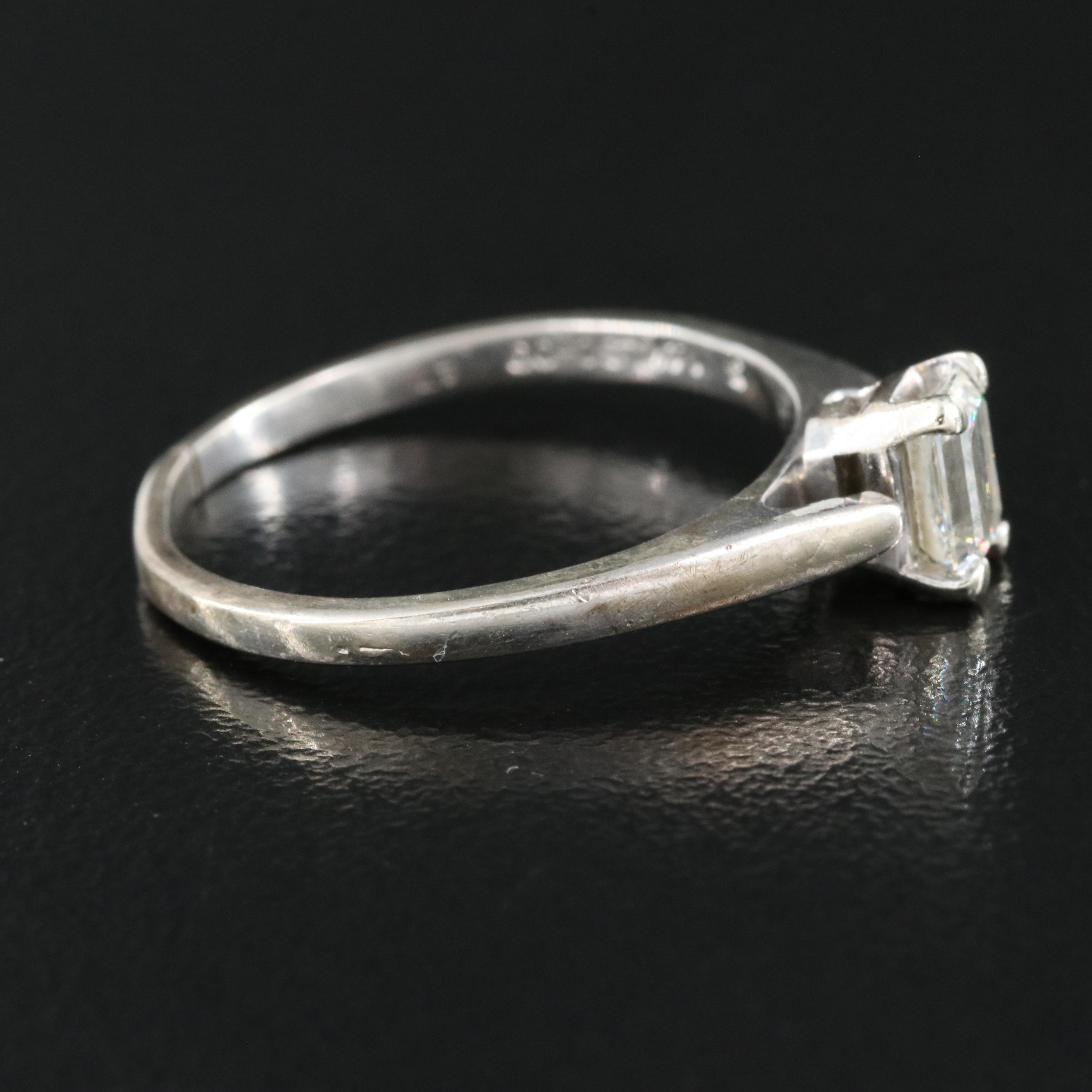 14K 0.47 CT Diamond Cathedral Set Solitaire Ring