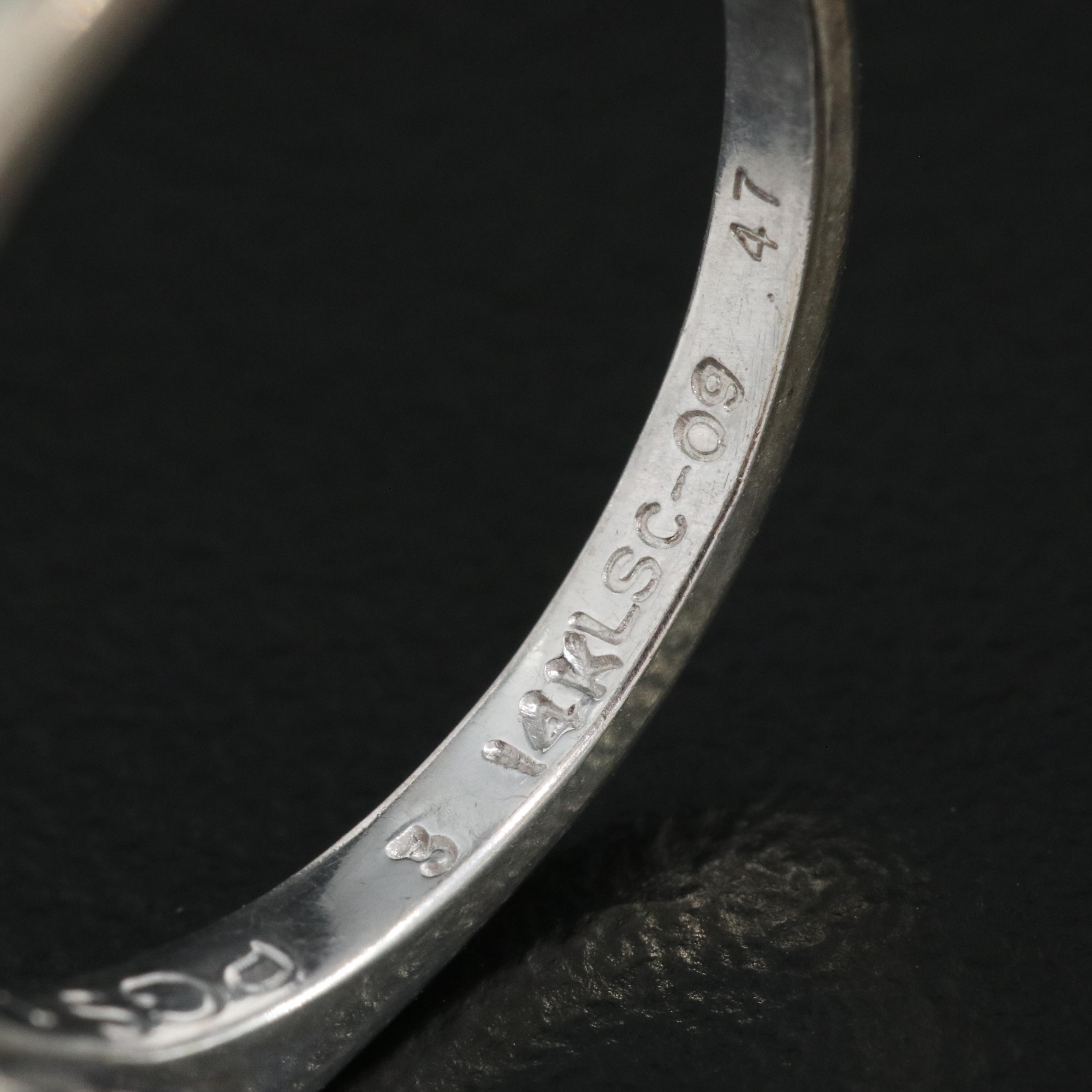 14K 0.47 CT Diamond Cathedral Set Solitaire Ring