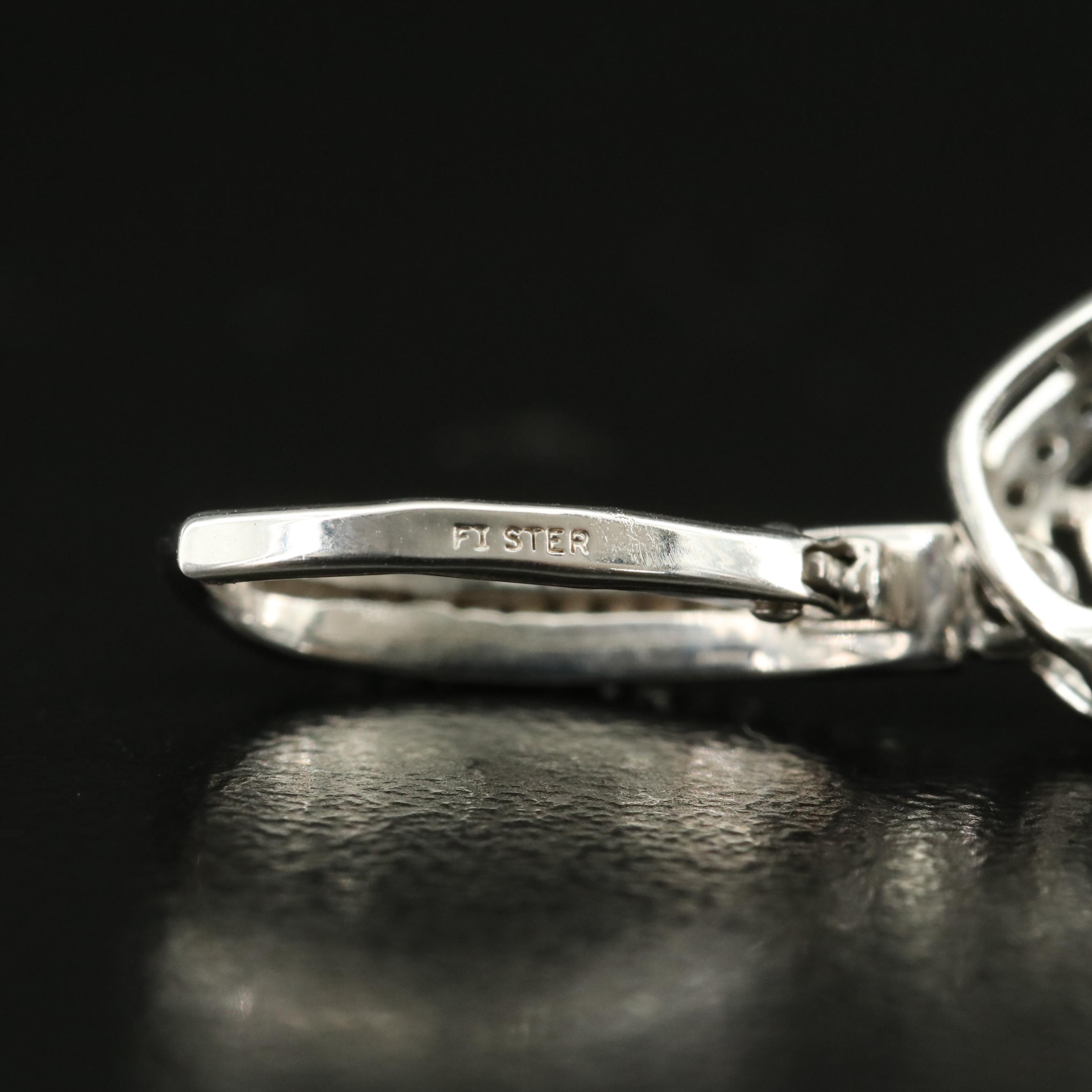 Sterling Sapphire Halo Earrings