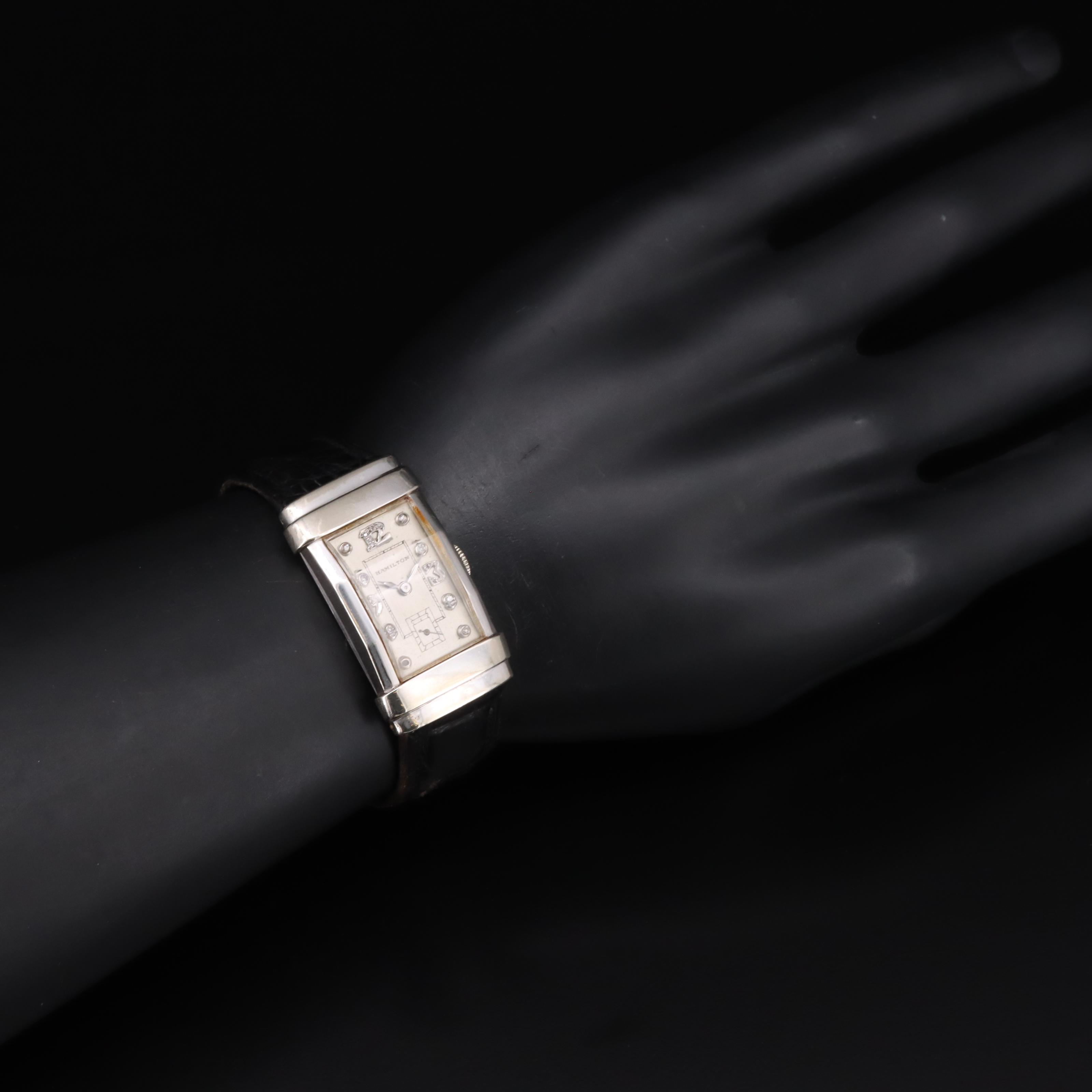 Vintage Hamilton 14K Diamond Dial Watch