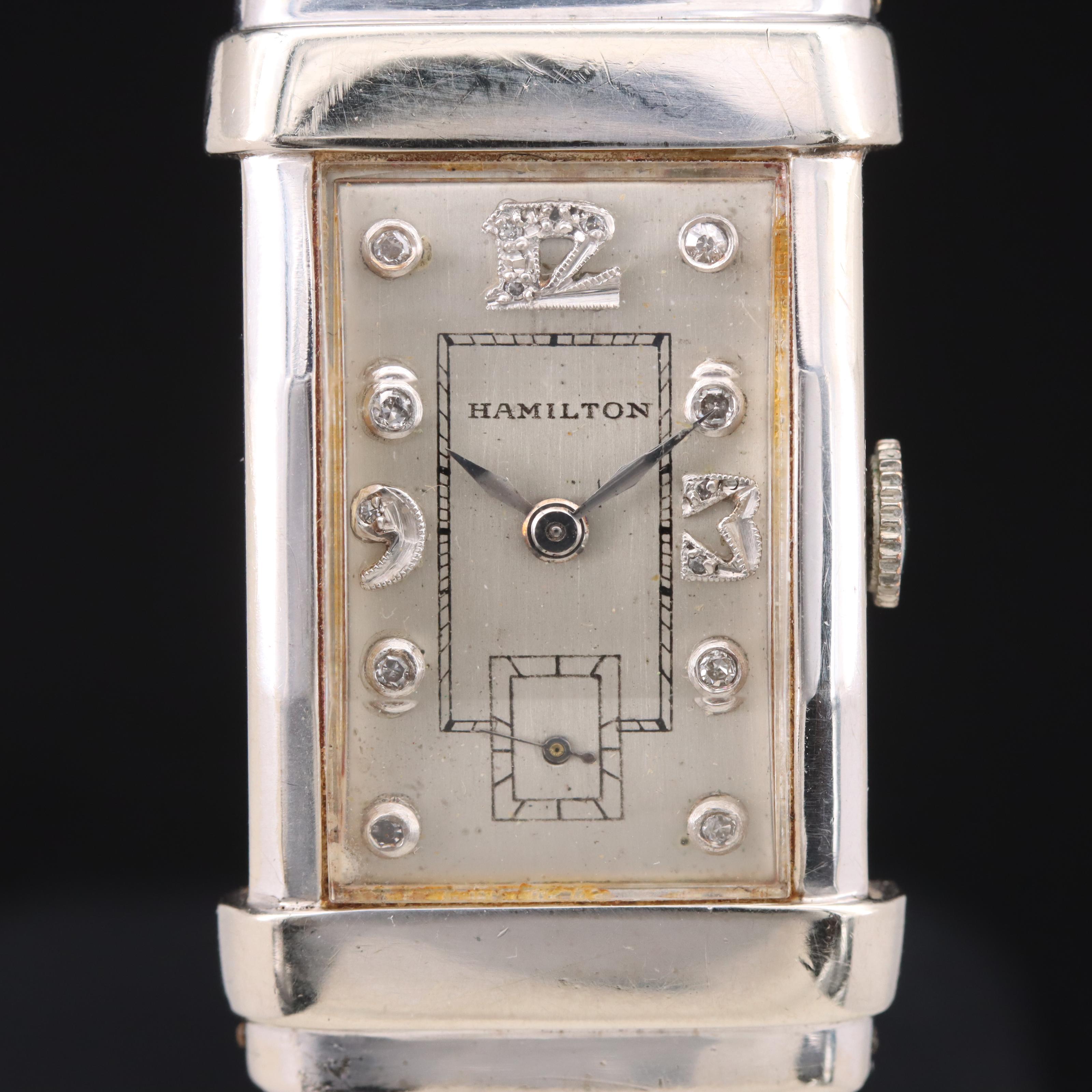 Vintage Hamilton 14K Diamond Dial Watch