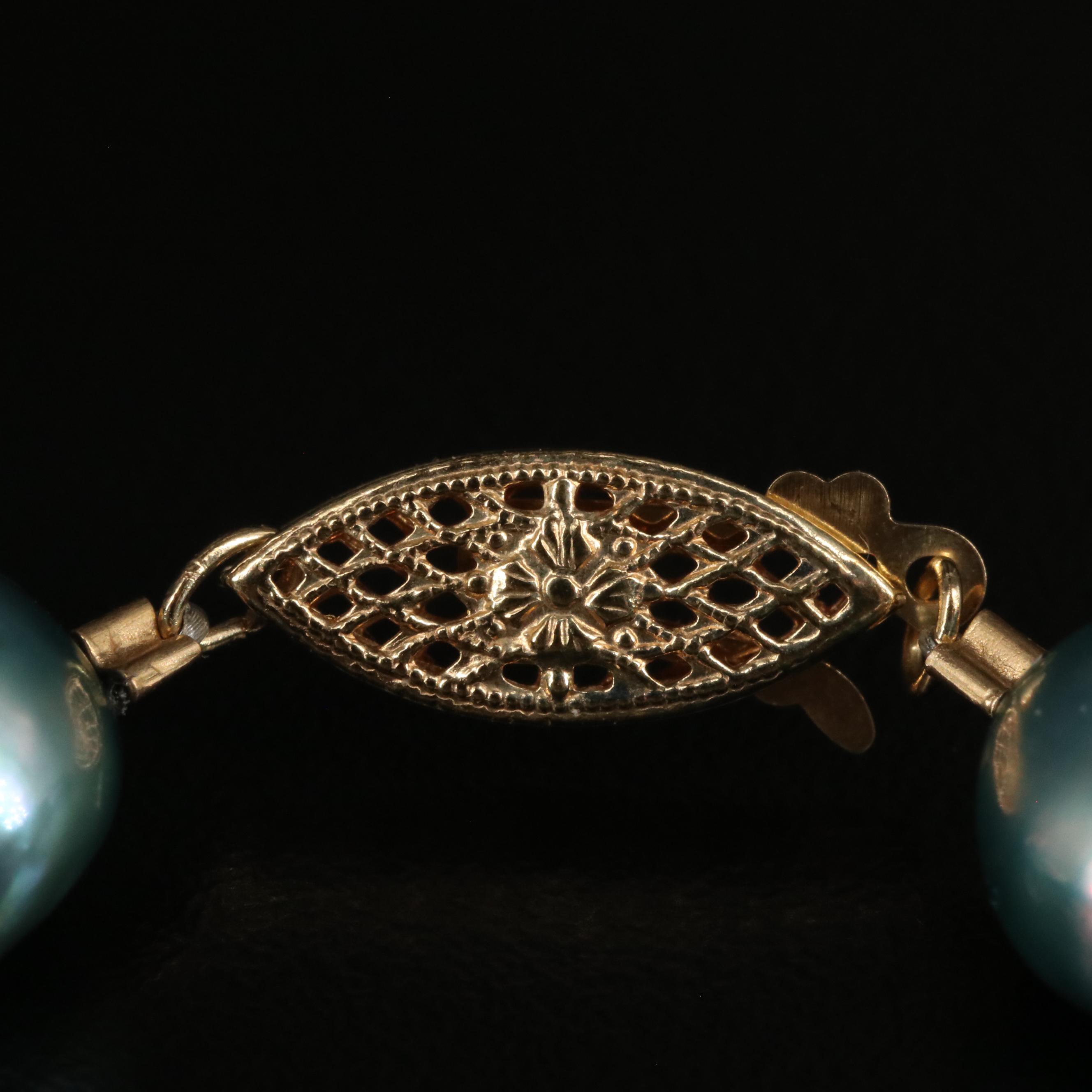 14K Pearl and Murano Glass Bead Bracelet