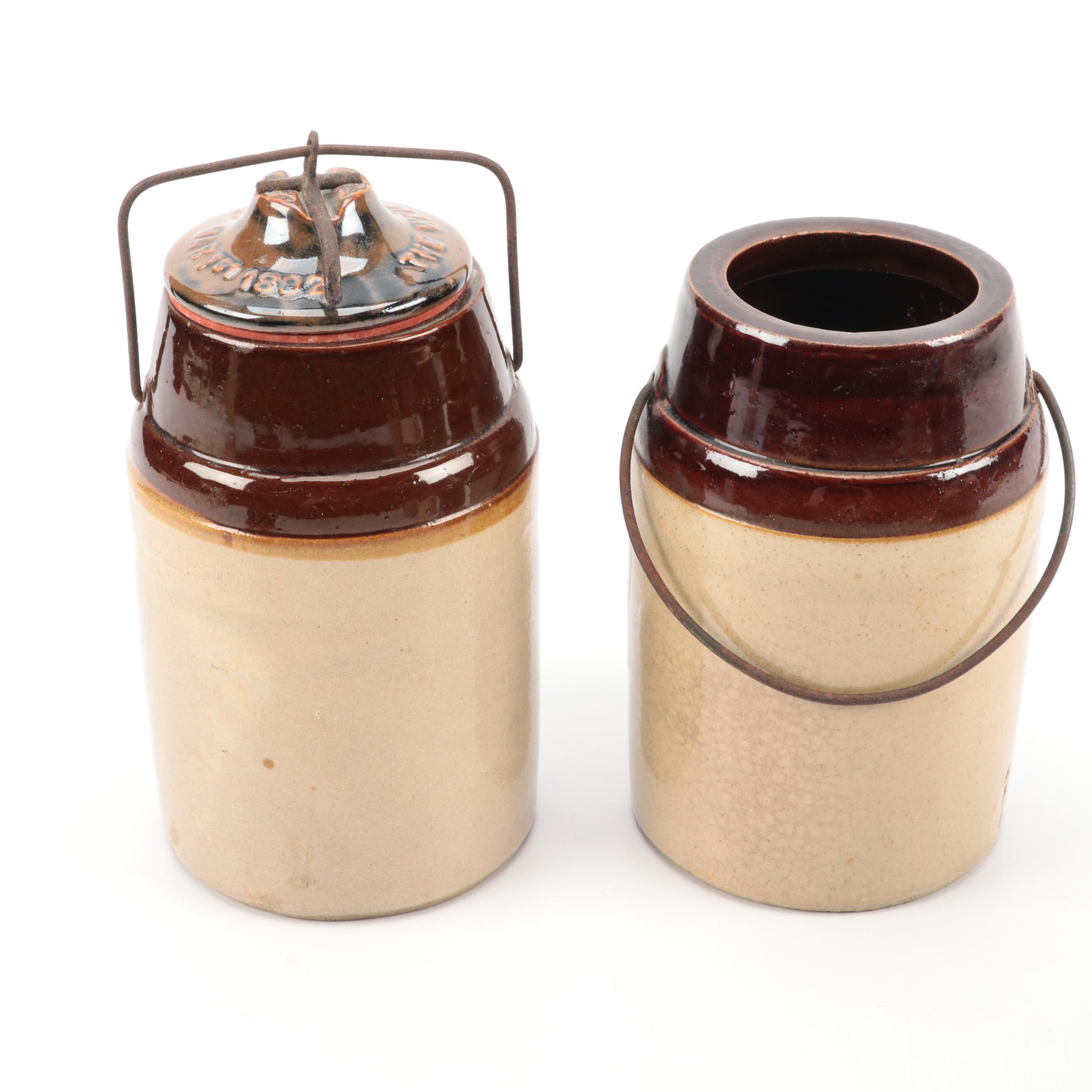 Pearson & Co., Weir Pottery Co., and More Brown Salt Glazed Stoneware