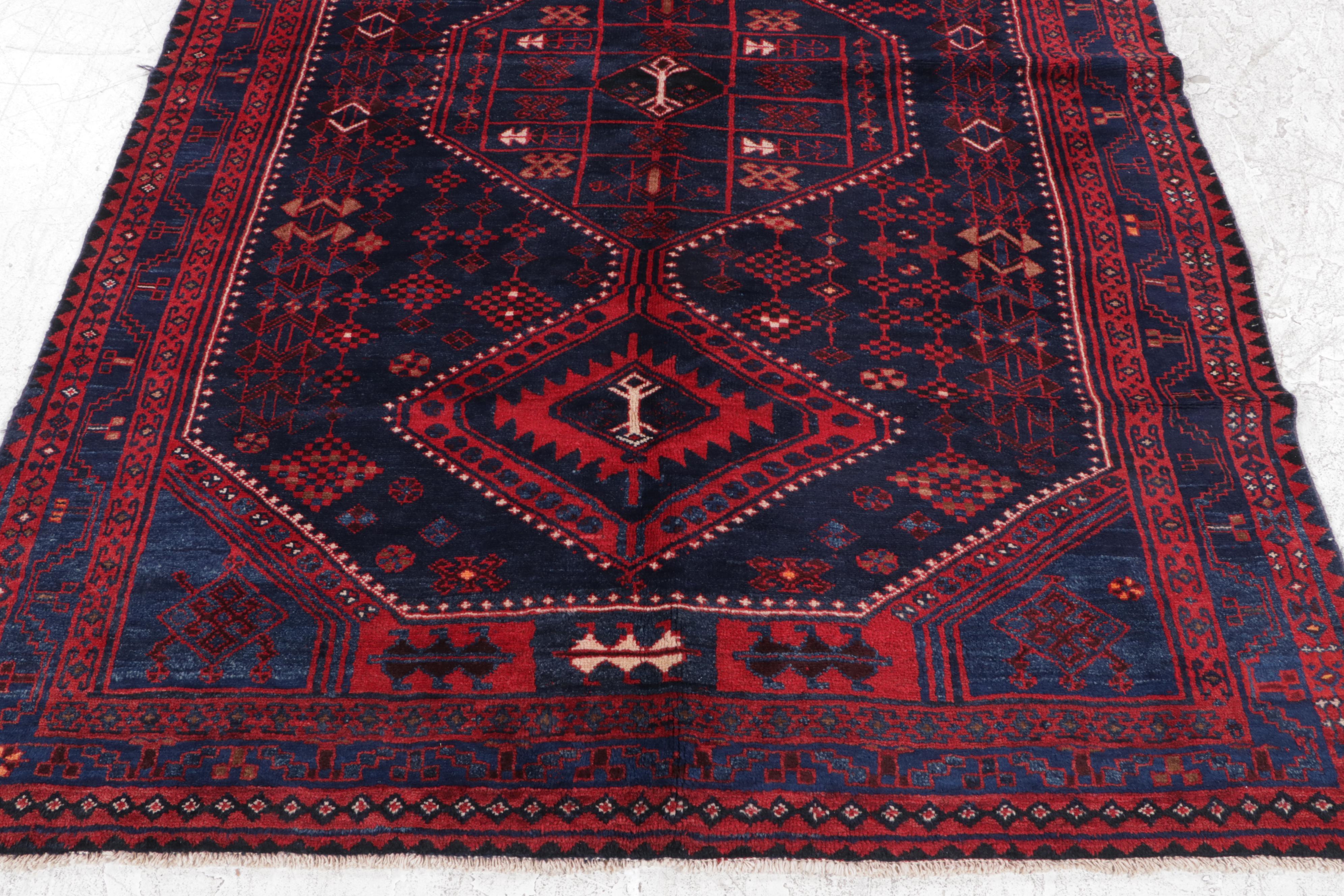 5'7 x 8'2 Hand-Knotted Persian Sirjan Area Rug