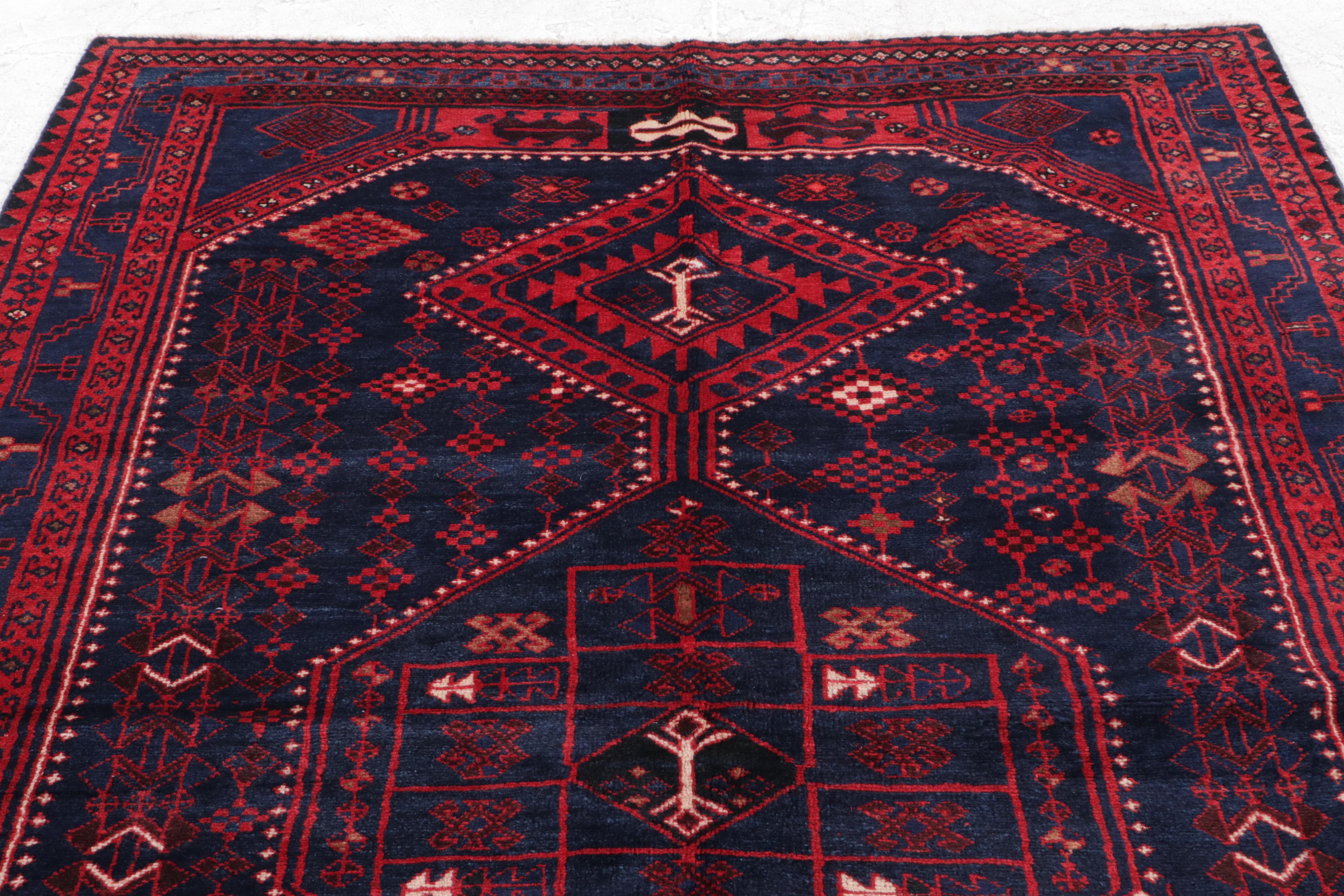 5'7 x 8'2 Hand-Knotted Persian Sirjan Area Rug