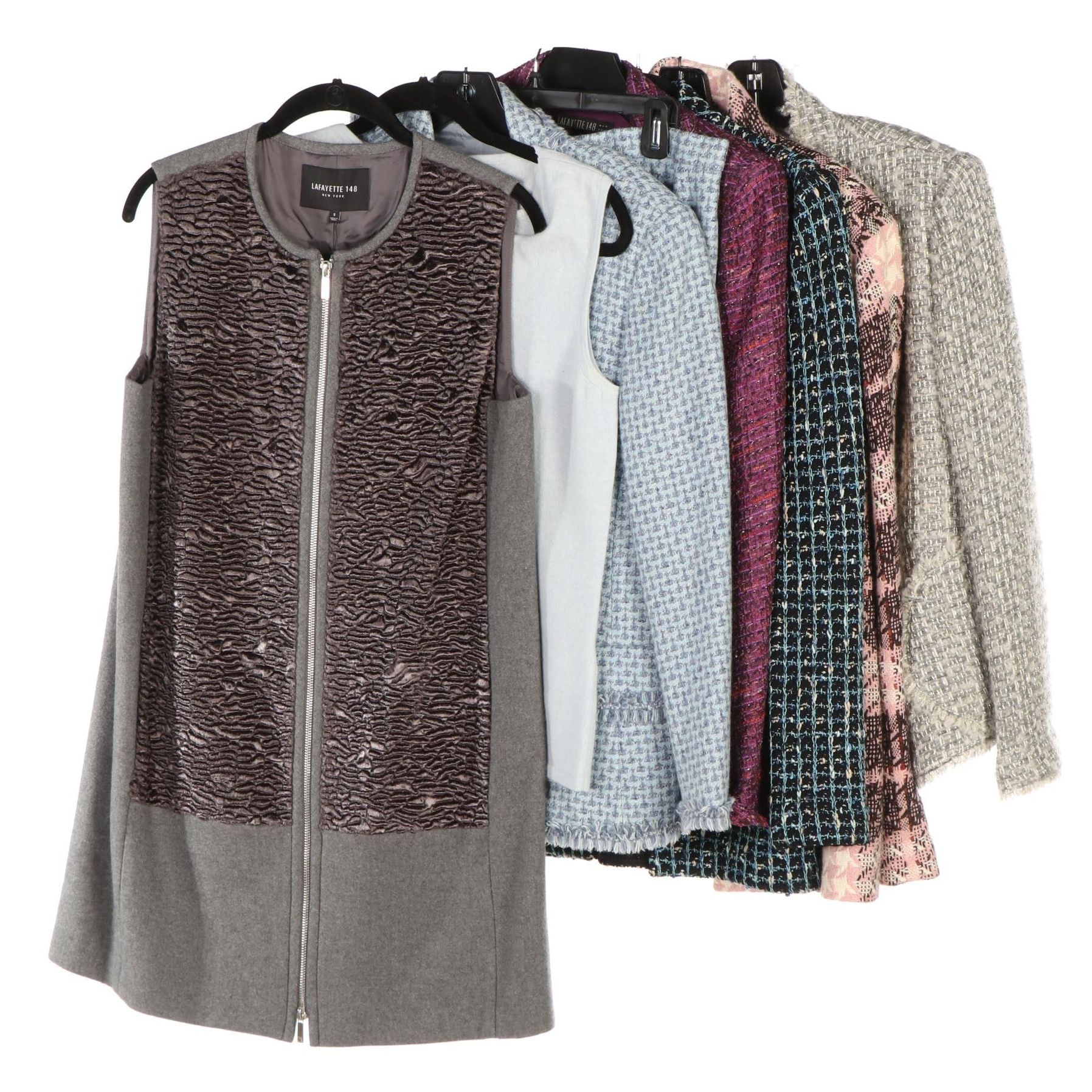 Escada Tweed Skirt Suit with St. John, Armani Collezioni, and More Separates