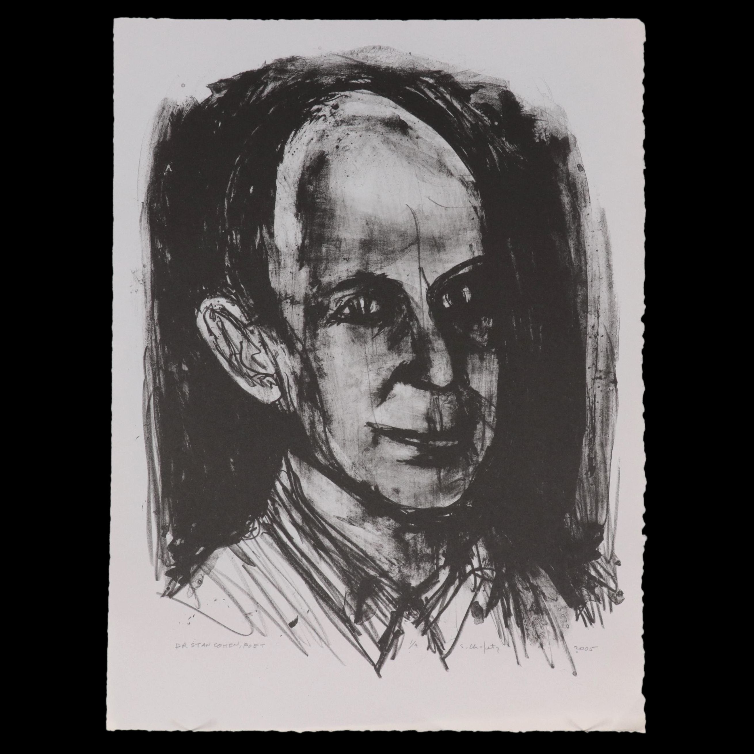 Sidney Chafetz Lithograph "Dr. Stan Cohen, Poet," 2005