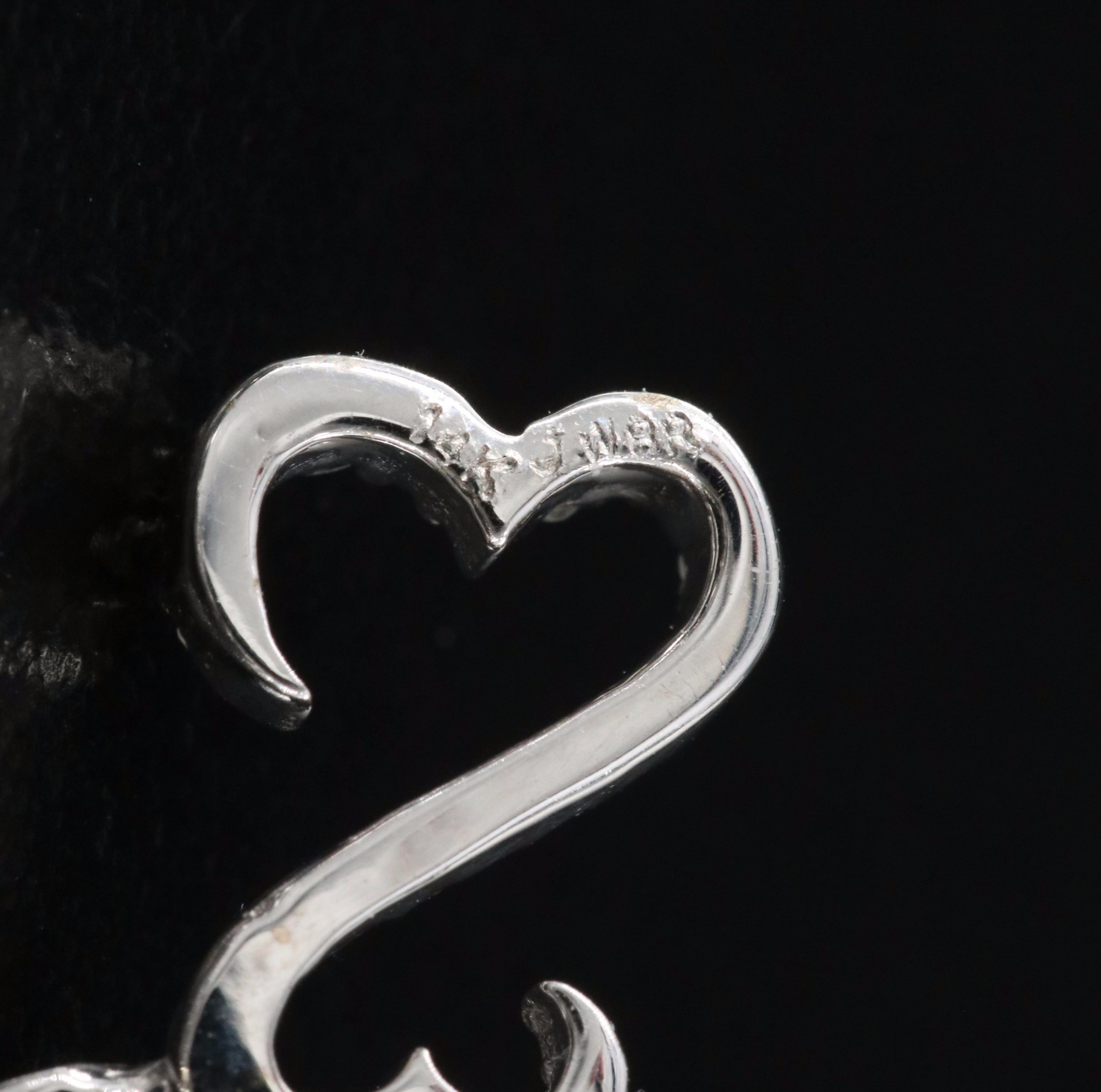 14K 0.10 CTW Diamond Open Heart Earrings