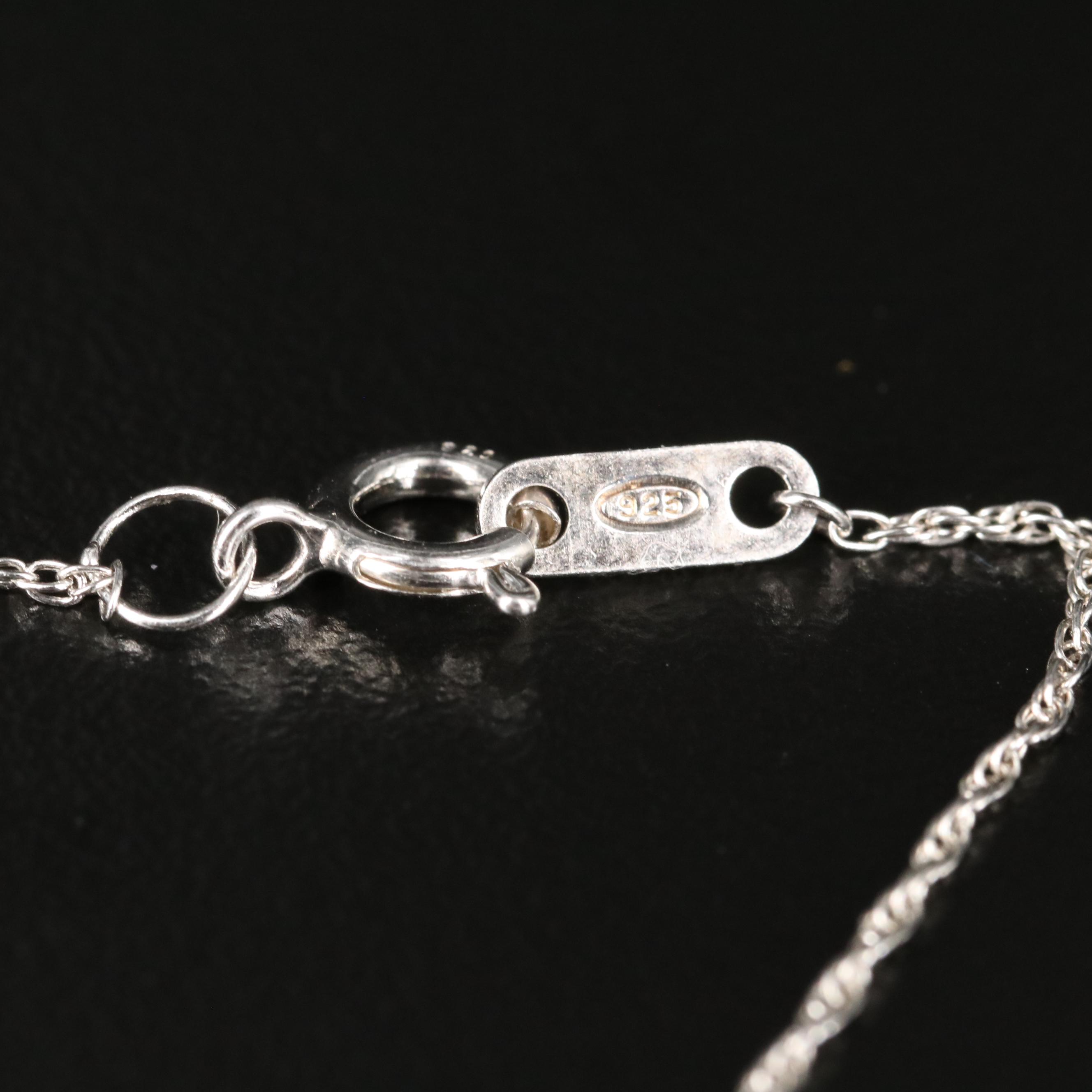 Sterling Ruby and Cubic Zirconia Elephant Pendant Necklace