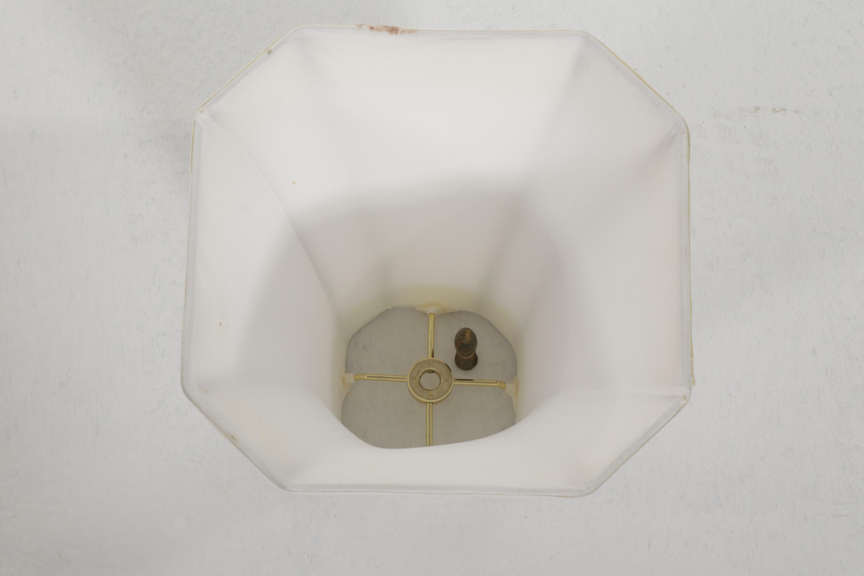 Northbrook by Stiffel Brass Lamps with Gothic Style Mirrored Wall Shelf