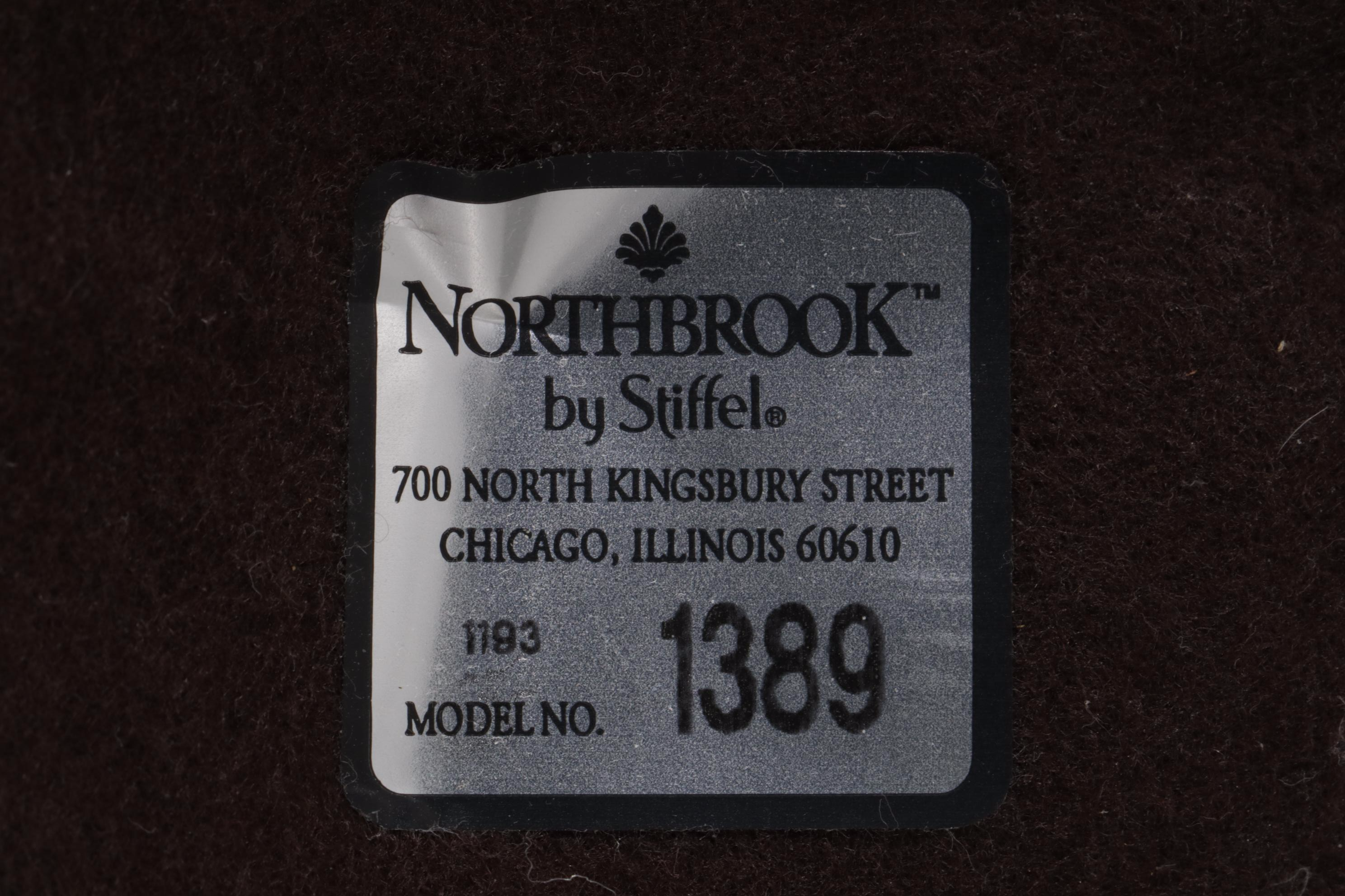 Northbrook by Stiffel Brass Lamps with Gothic Style Mirrored Wall Shelf