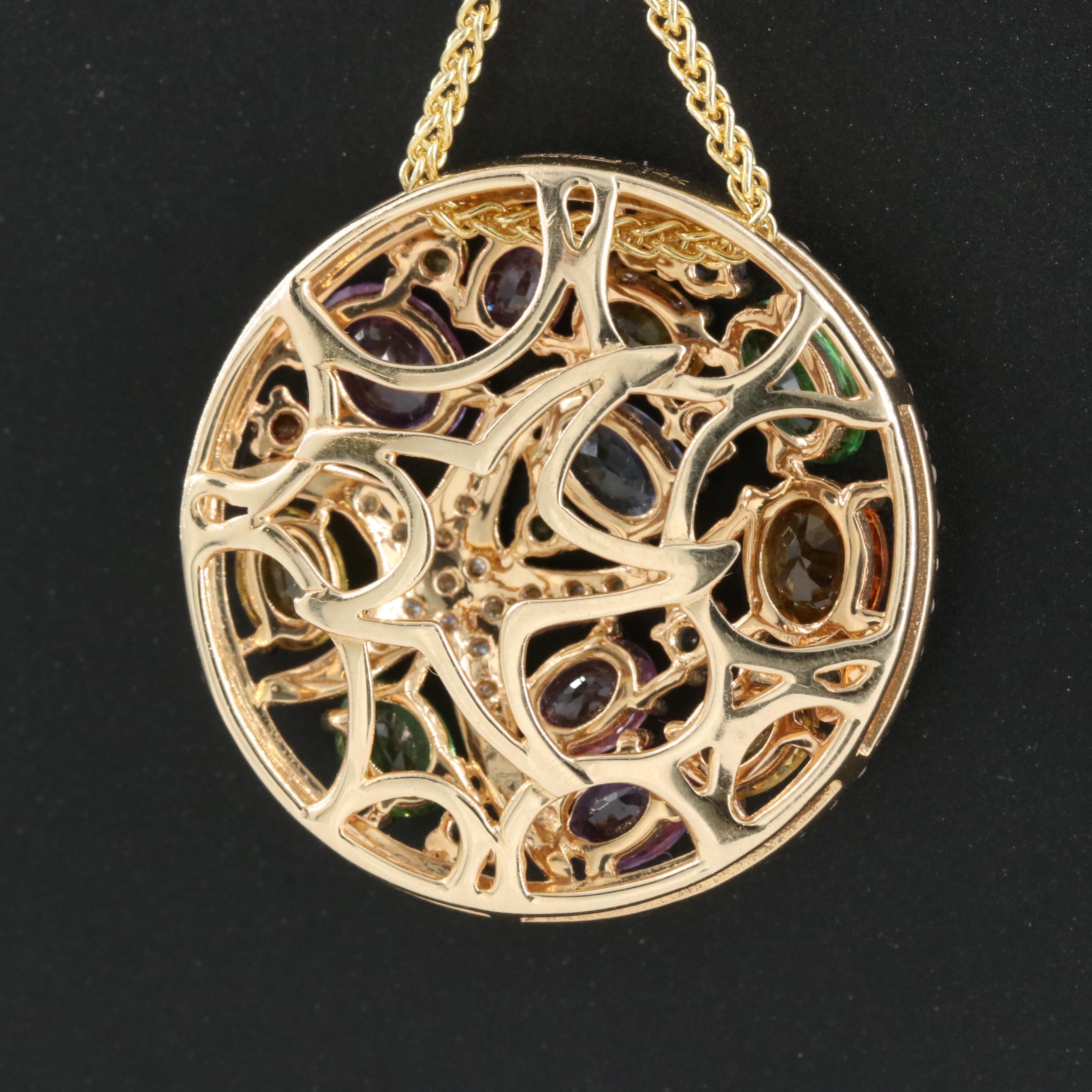 EFFY 14K Sapphire, Tsavorite and Diamond Starfish Pendant Necklace