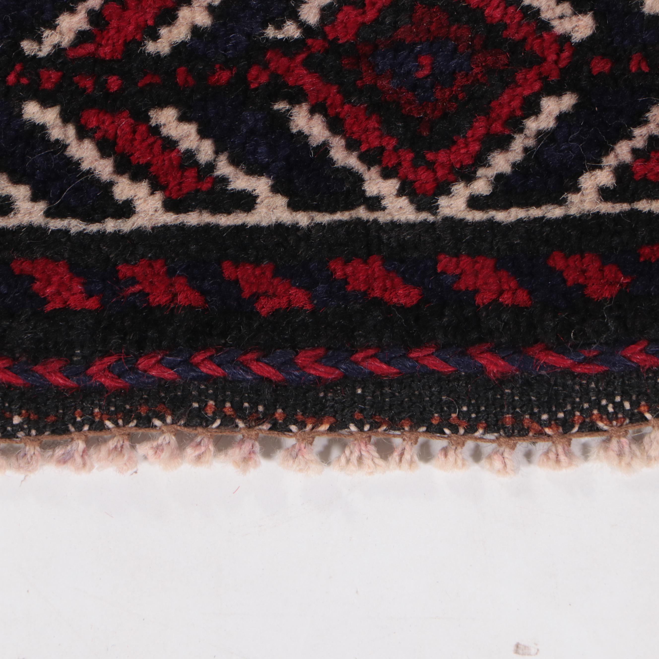 1'11 x 2'3 Hand-Knotted Afghan Baluch Accent Rug