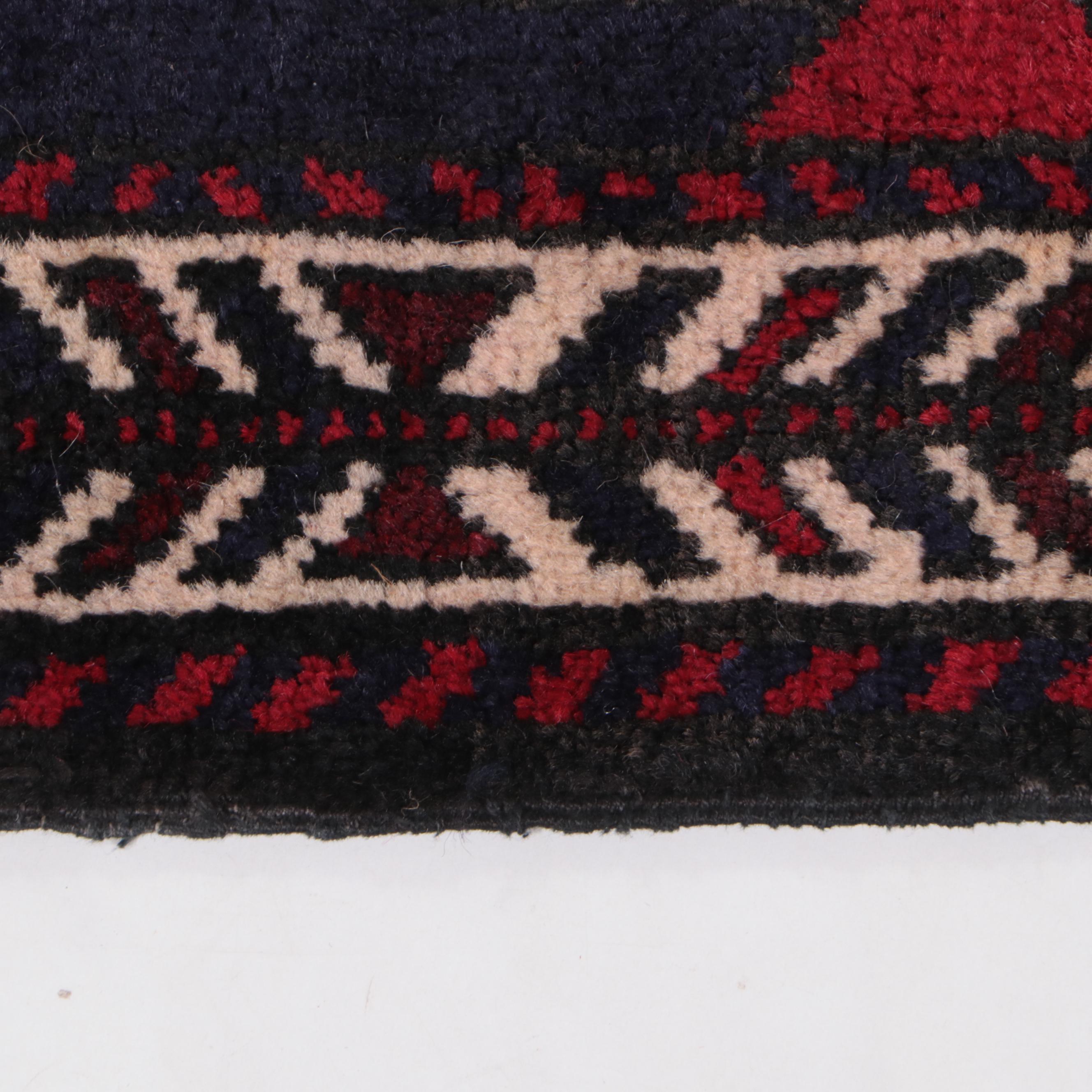 1'11 x 2'3 Hand-Knotted Afghan Baluch Accent Rug