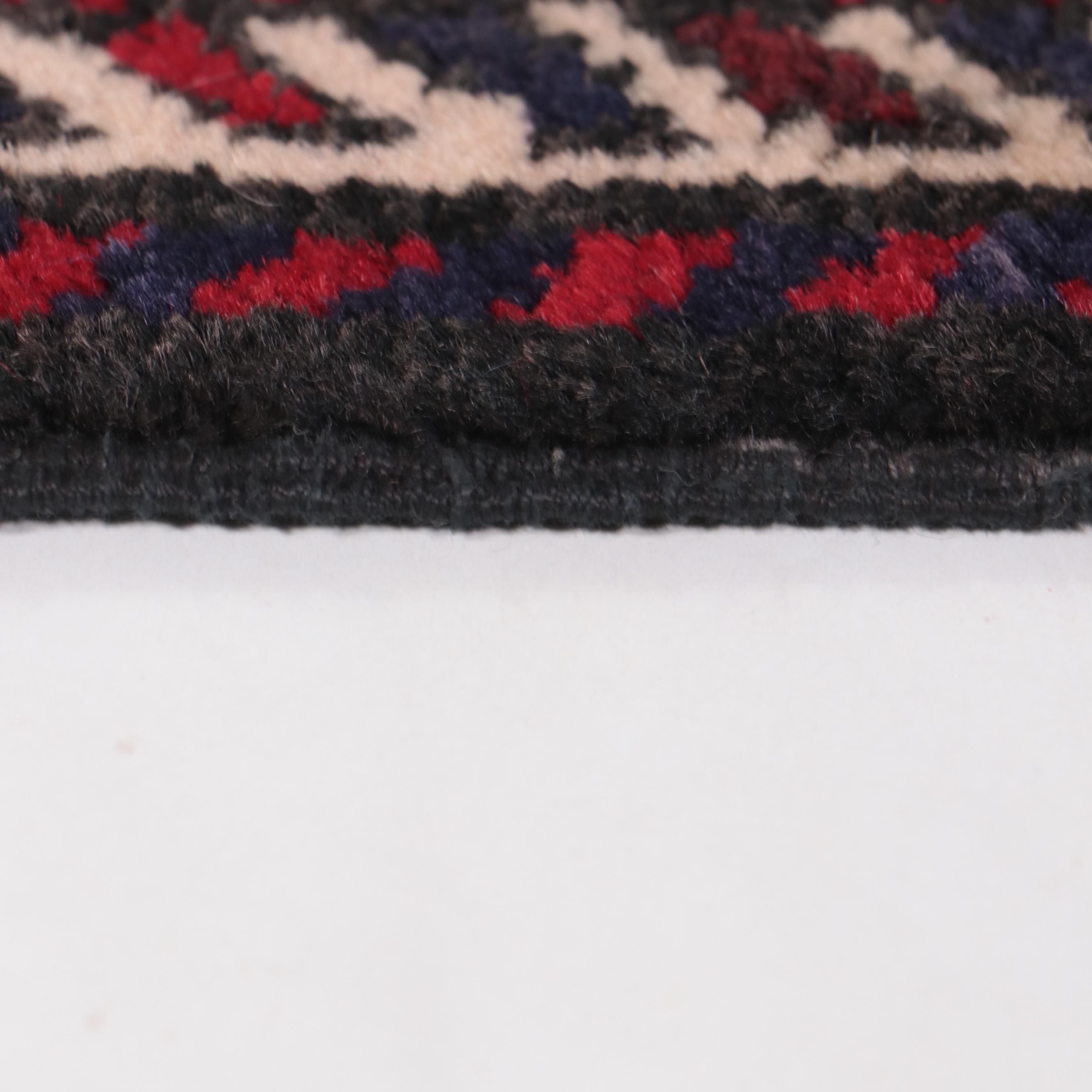 1'11 x 2'3 Hand-Knotted Afghan Baluch Accent Rug