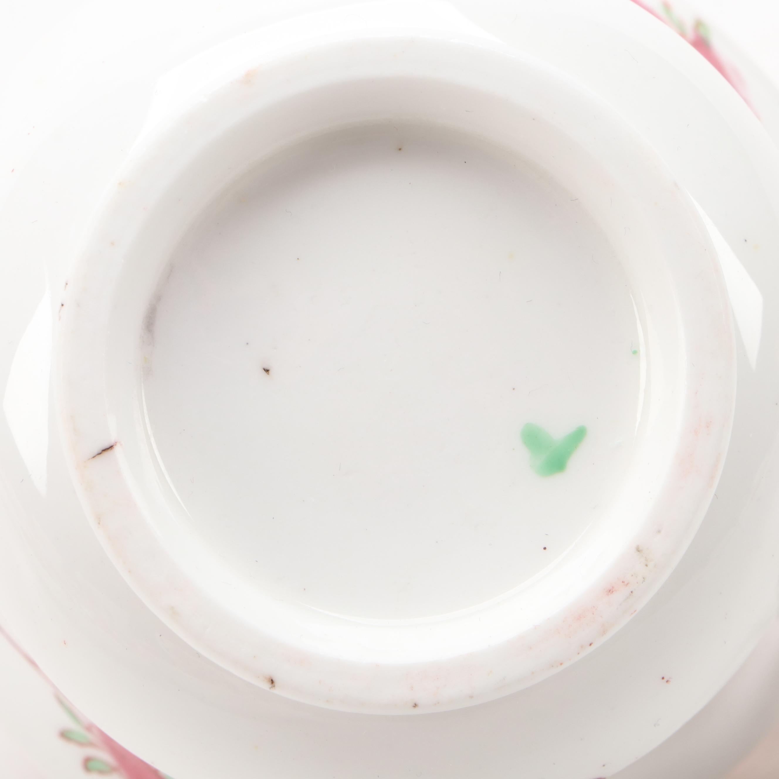 Samson Porcelain Teacups with Dresden Style Pot de Cremes and Other Tableware