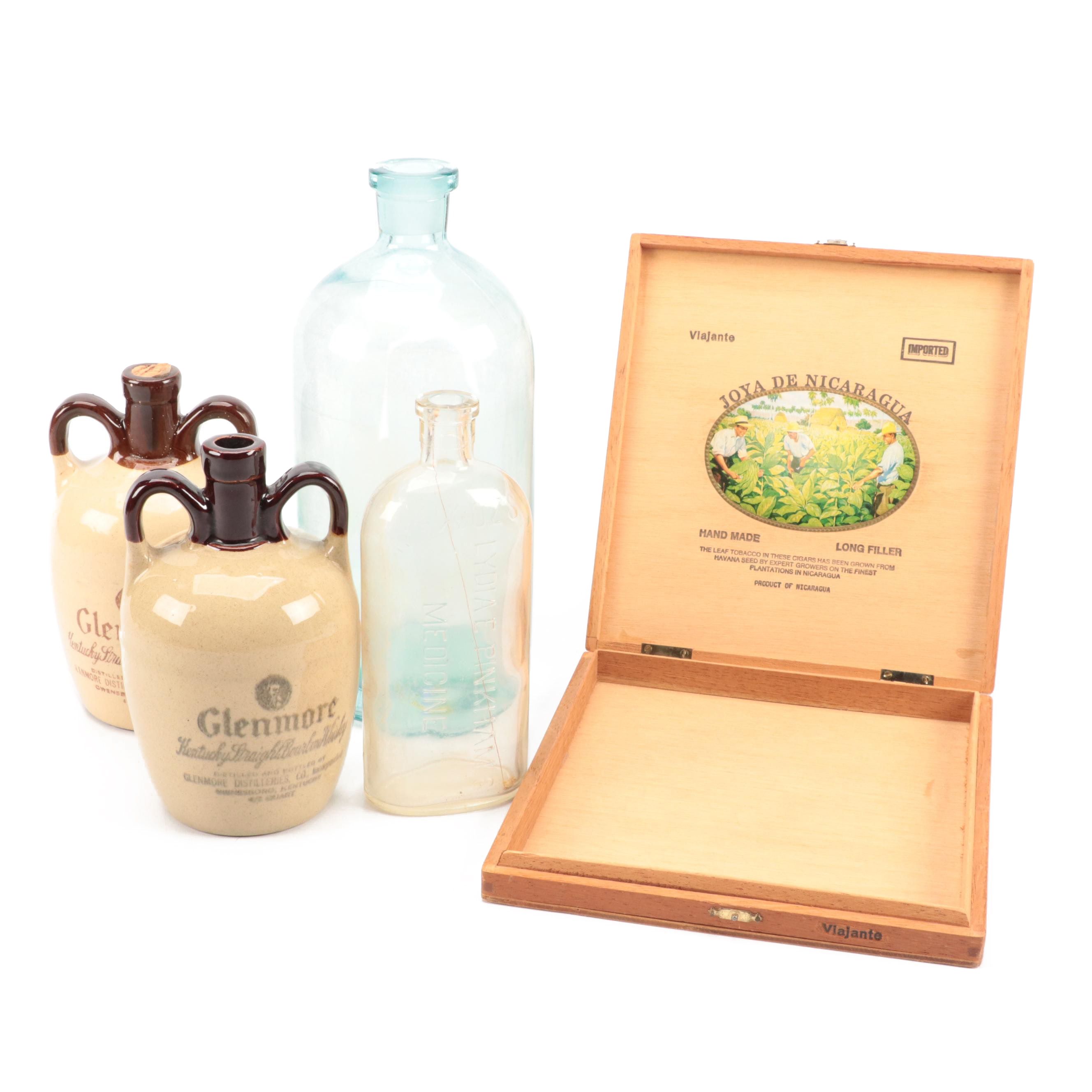 Lydia E. Pinkham Medicine Bottle, Salt Glazed Stoneware Jugs, and More