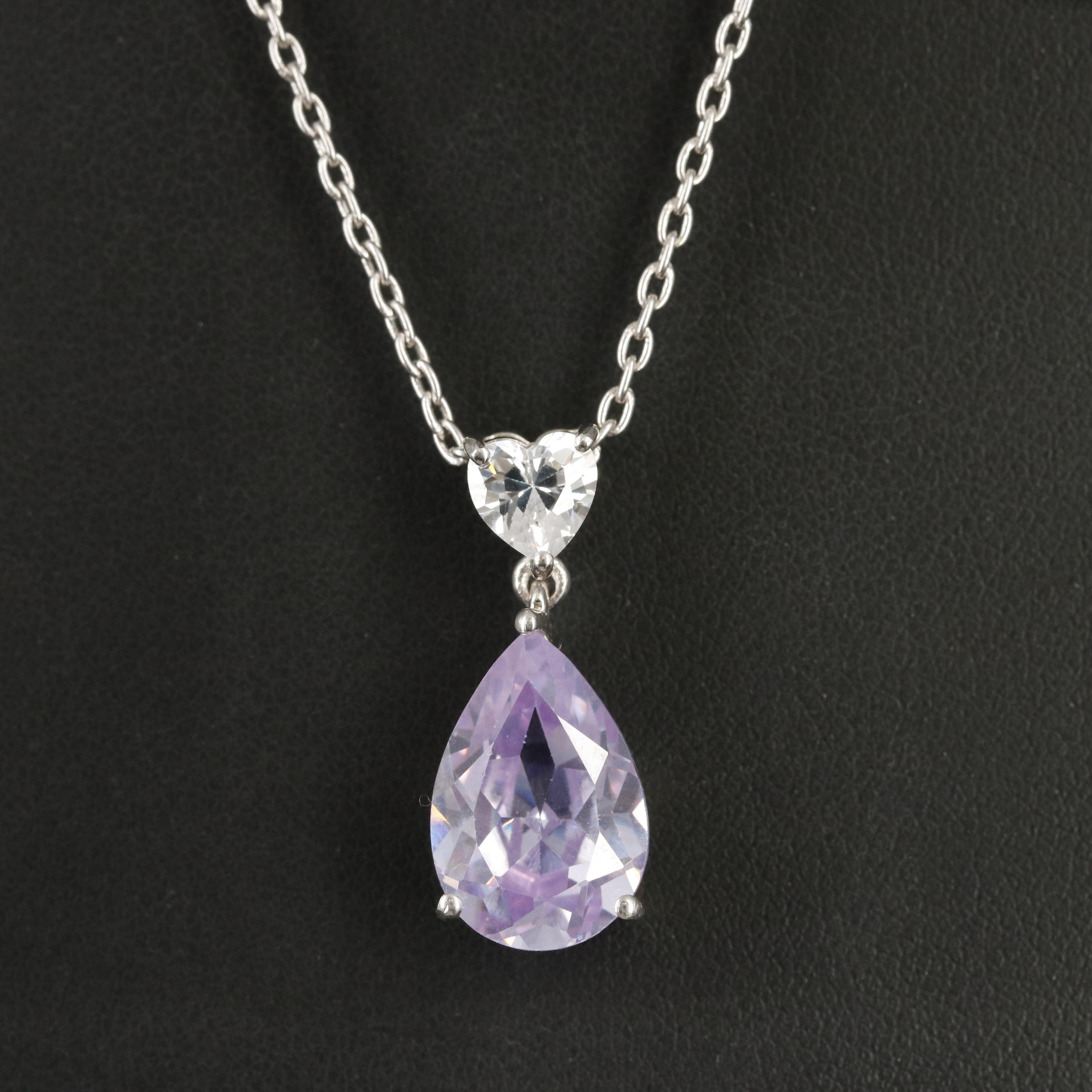 Sterling Cubic Zirconia Pendant Necklace