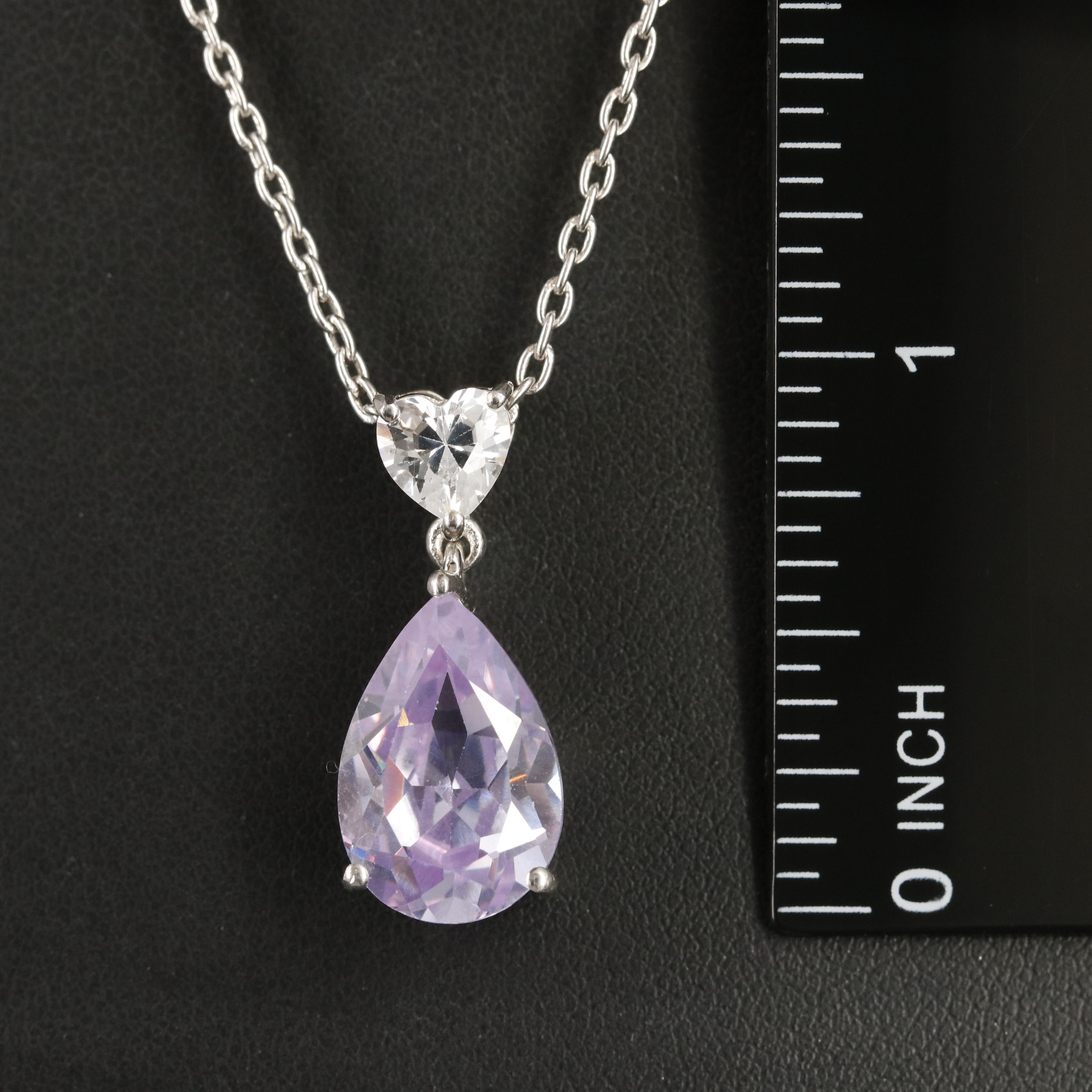 Sterling Cubic Zirconia Pendant Necklace