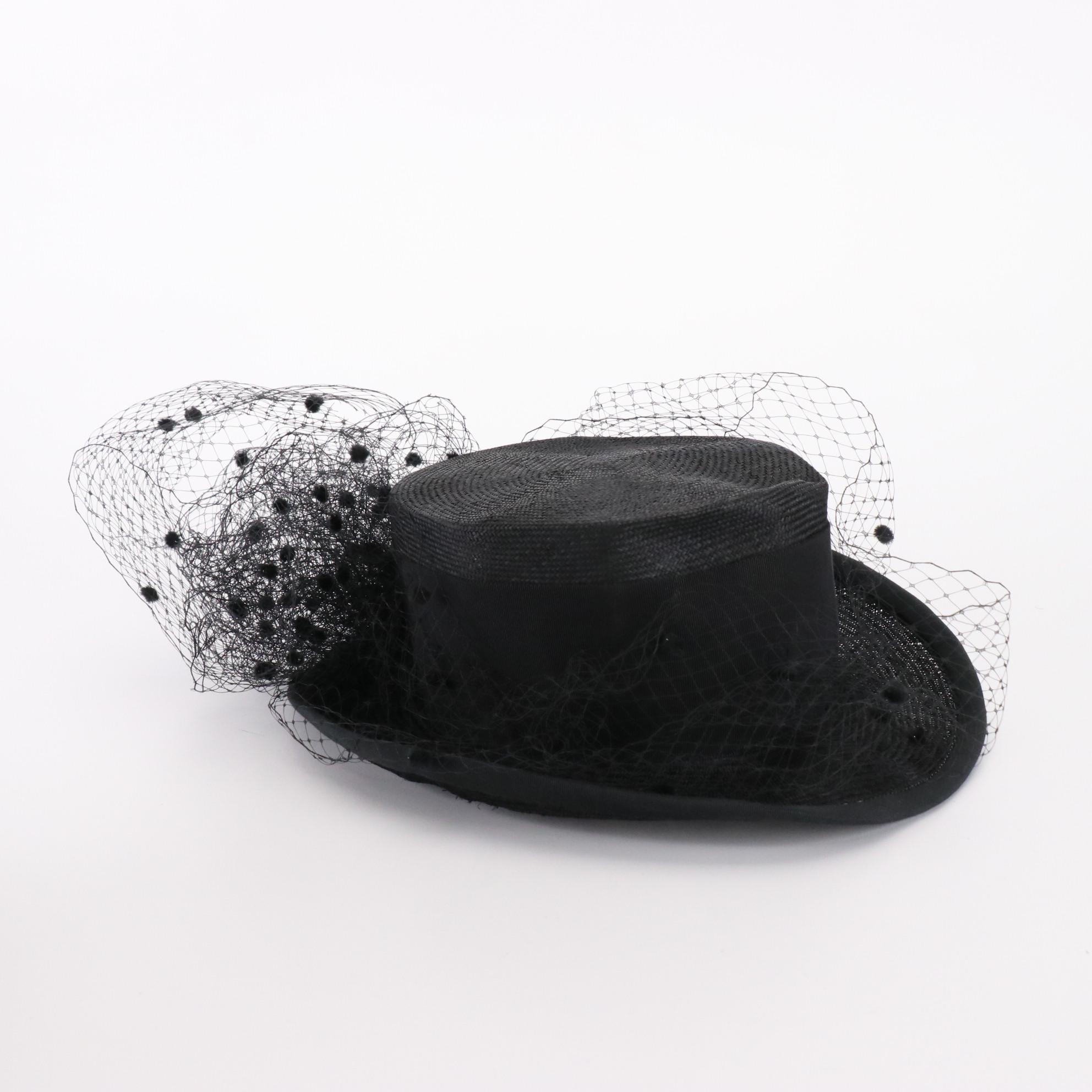 Philip Treacy of London Sinamay Sun Hat and Carina Gatto Mesh Hat with Hat Box