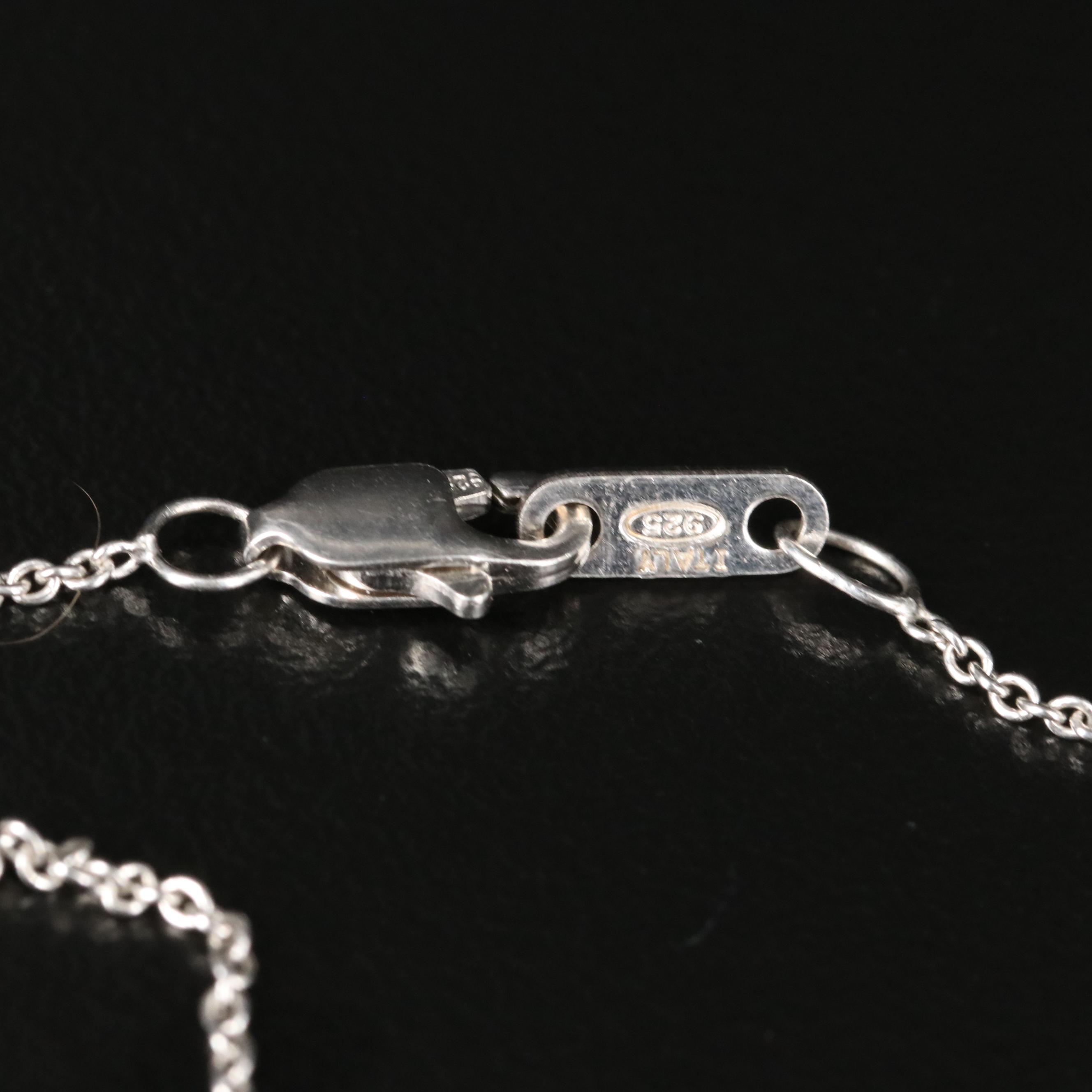 Sterling Peridot Heart Pendant Necklace