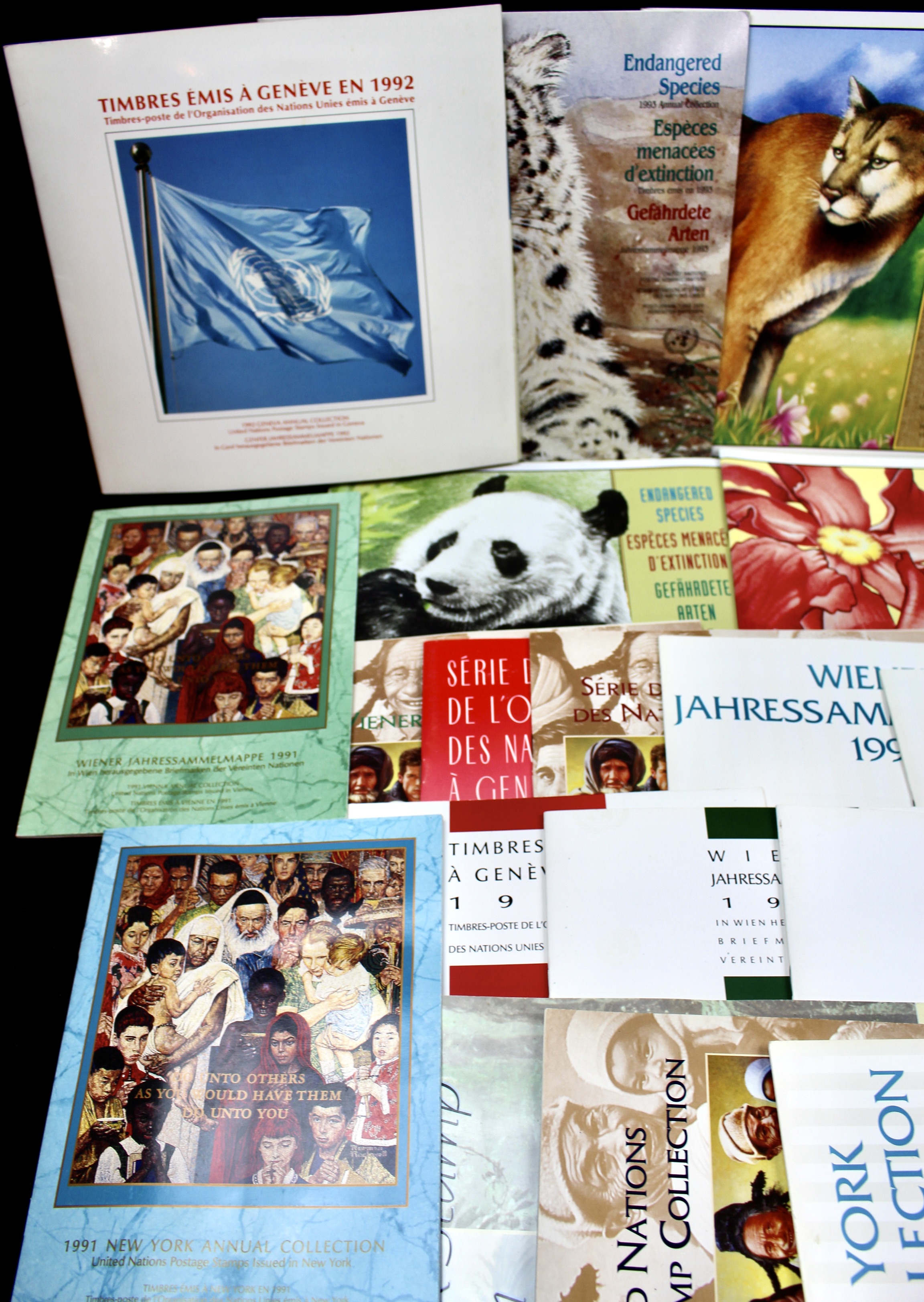 Twenty-Seven United Nations Booklets With Postage Stamps