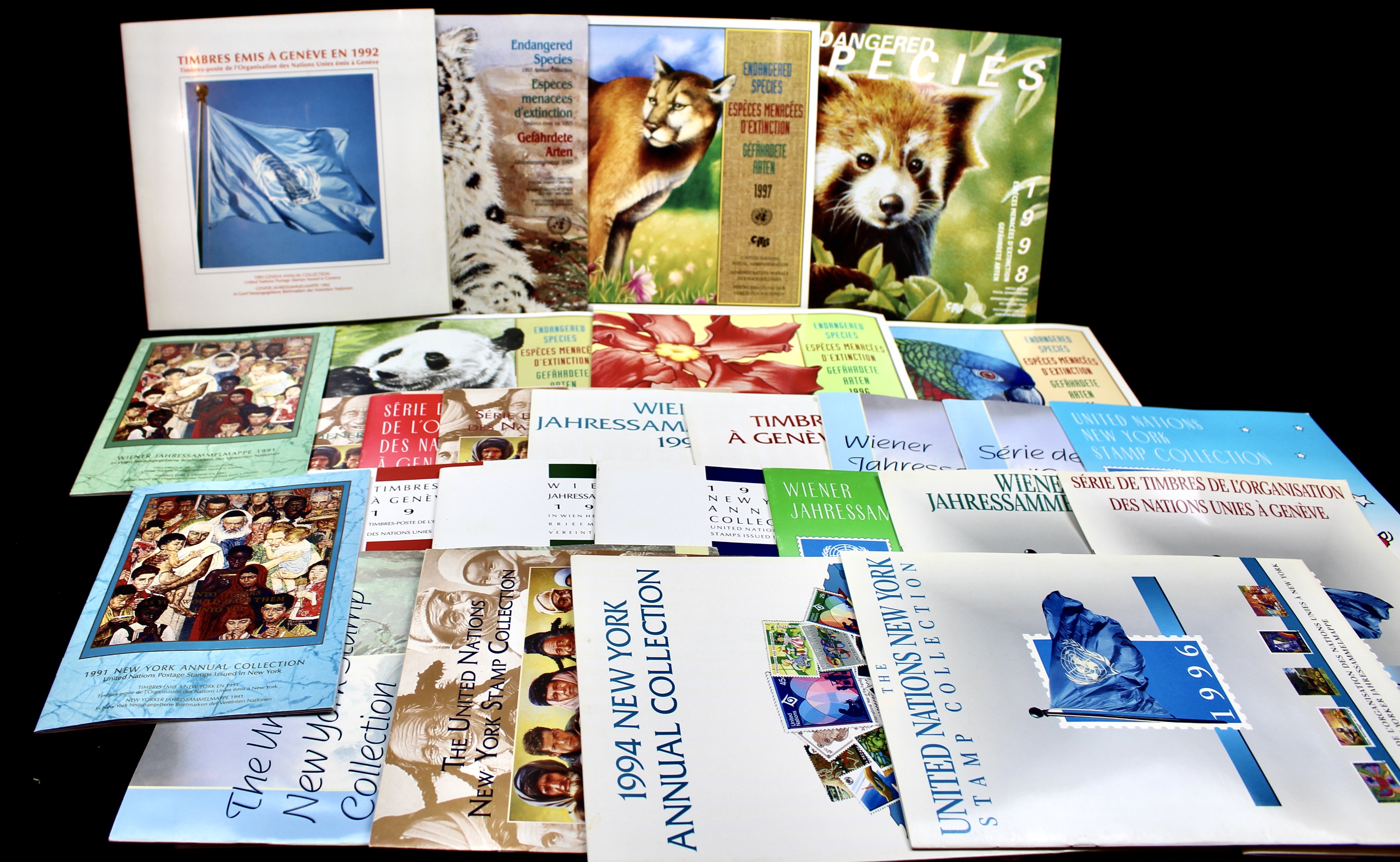 Twenty-Seven United Nations Booklets With Postage Stamps