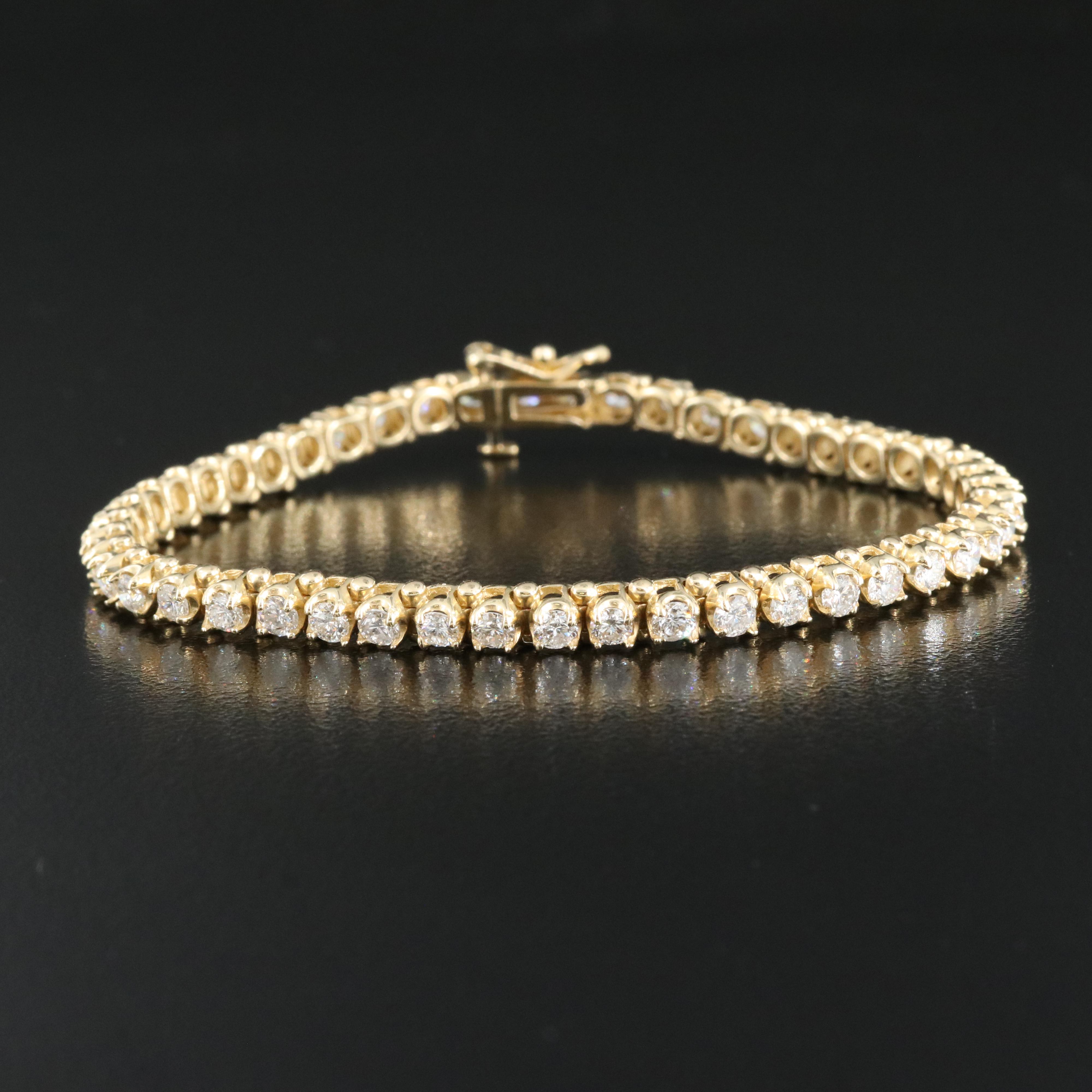 14K 3.95 CTW Diamond Line Bracelet