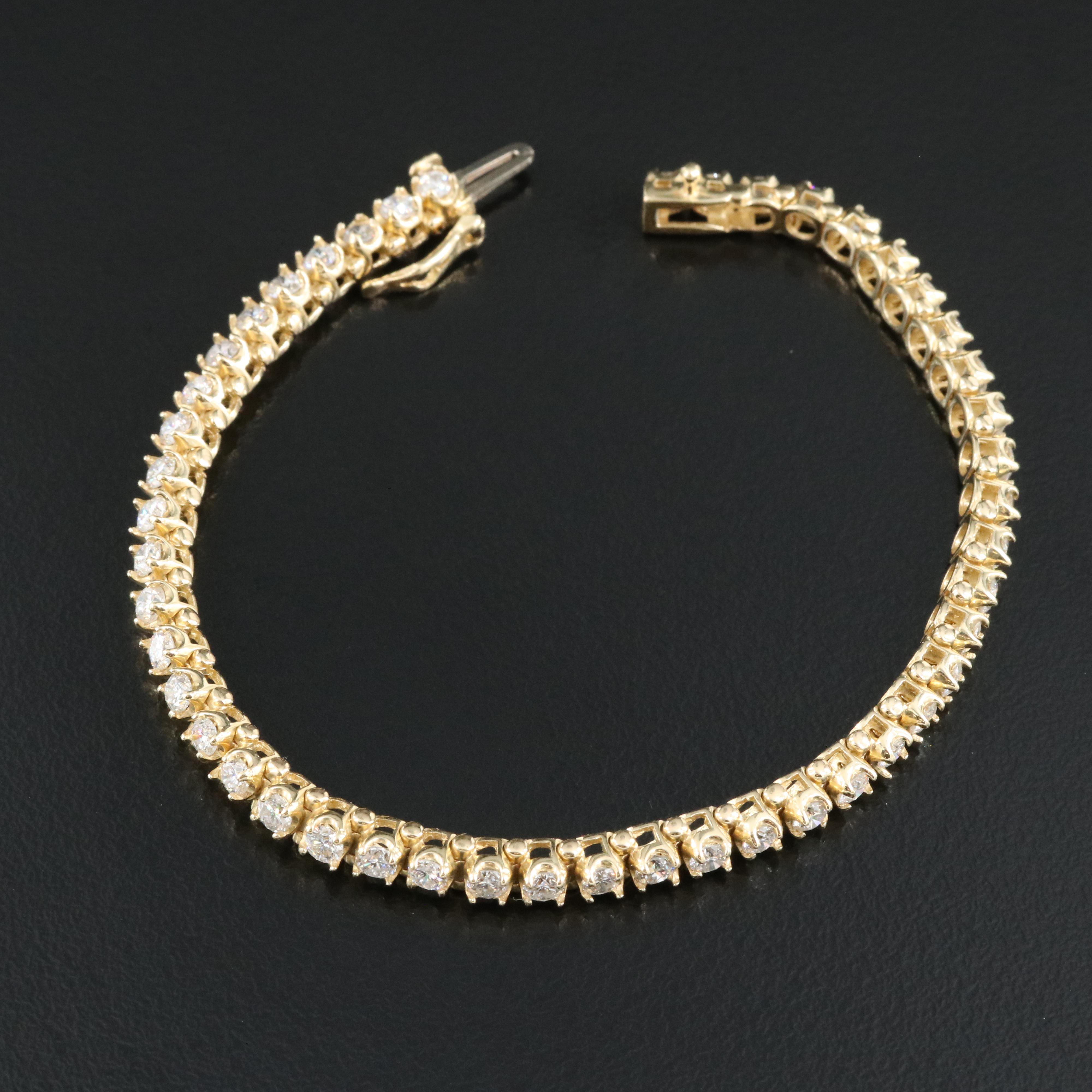 14K 3.95 CTW Diamond Line Bracelet
