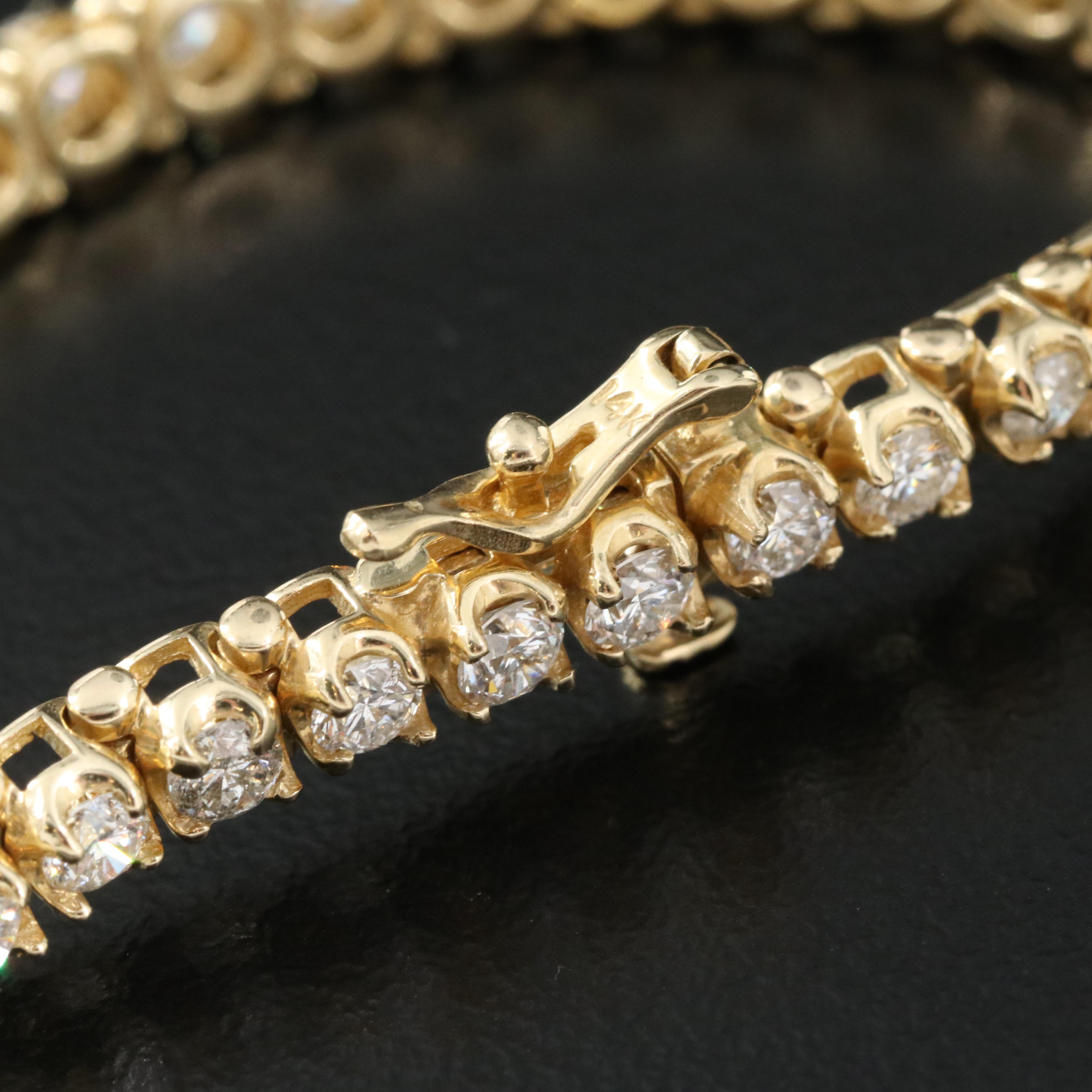 14K 3.95 CTW Diamond Line Bracelet