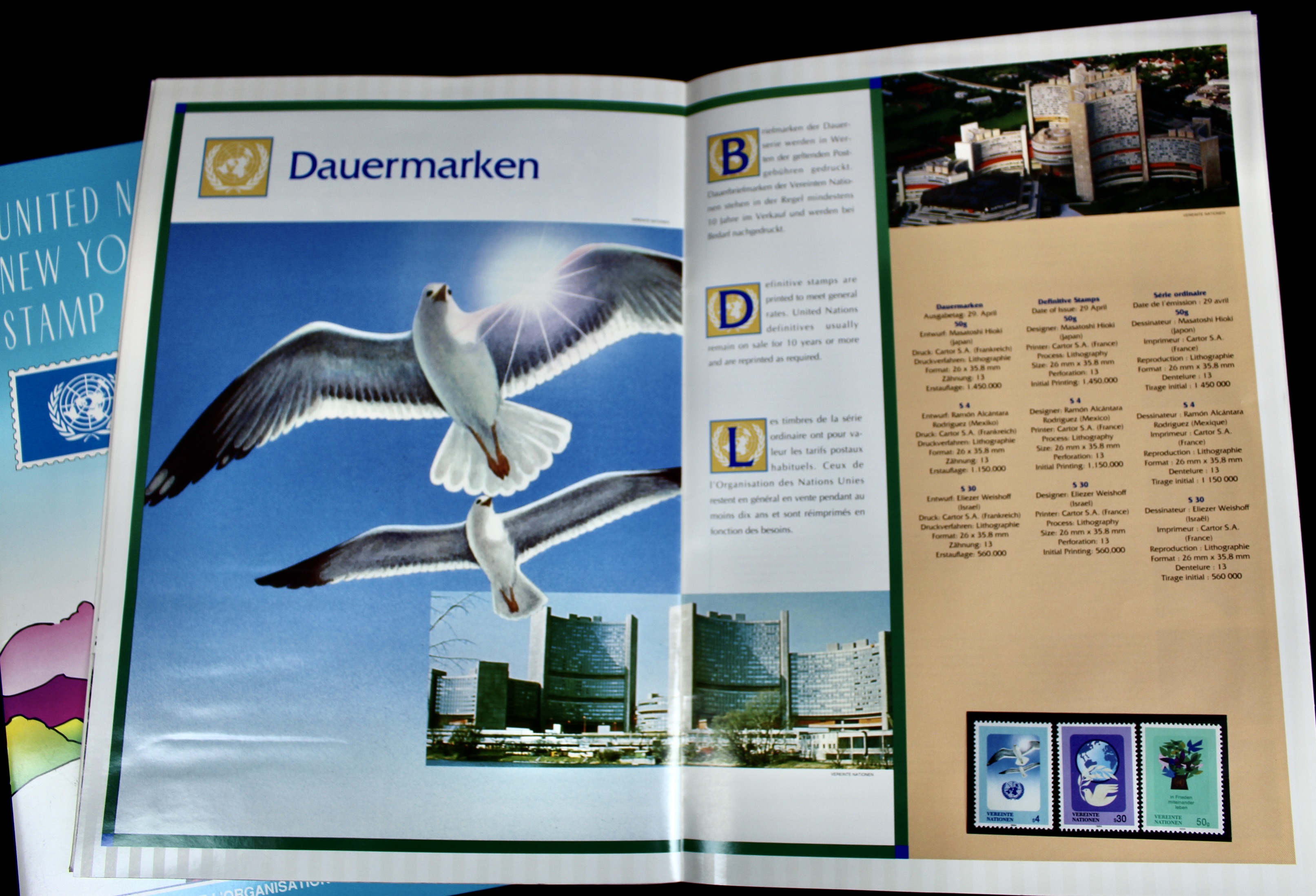 Twenty-Seven United Nations Booklets With Postage Stamps