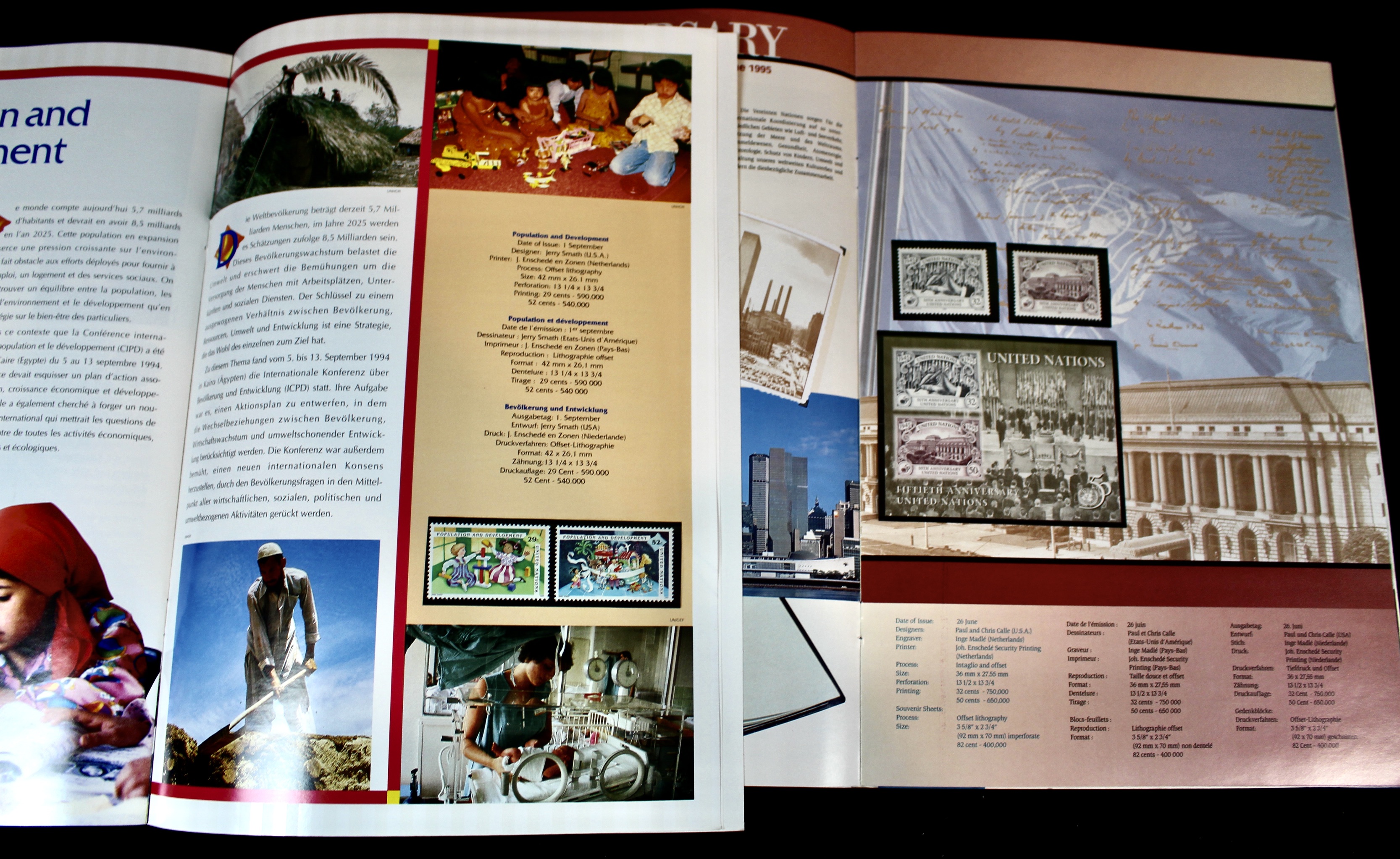 Twenty-Seven United Nations Booklets With Postage Stamps