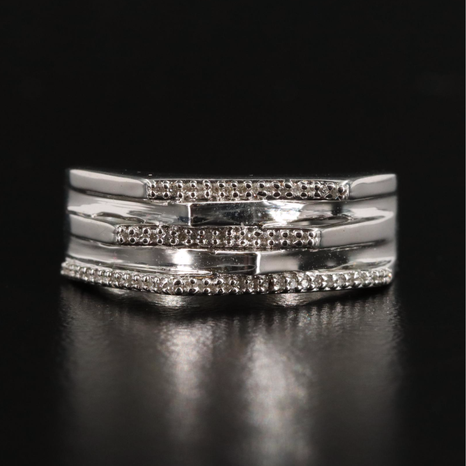 Sterling 0.11 CTW Diamond Ring